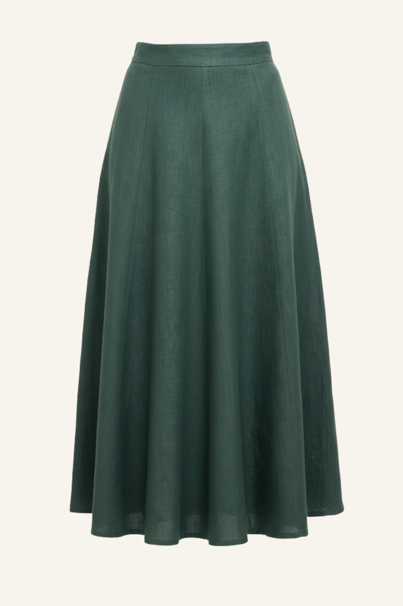 A-Line Linen Skirt | Teal - Image 5