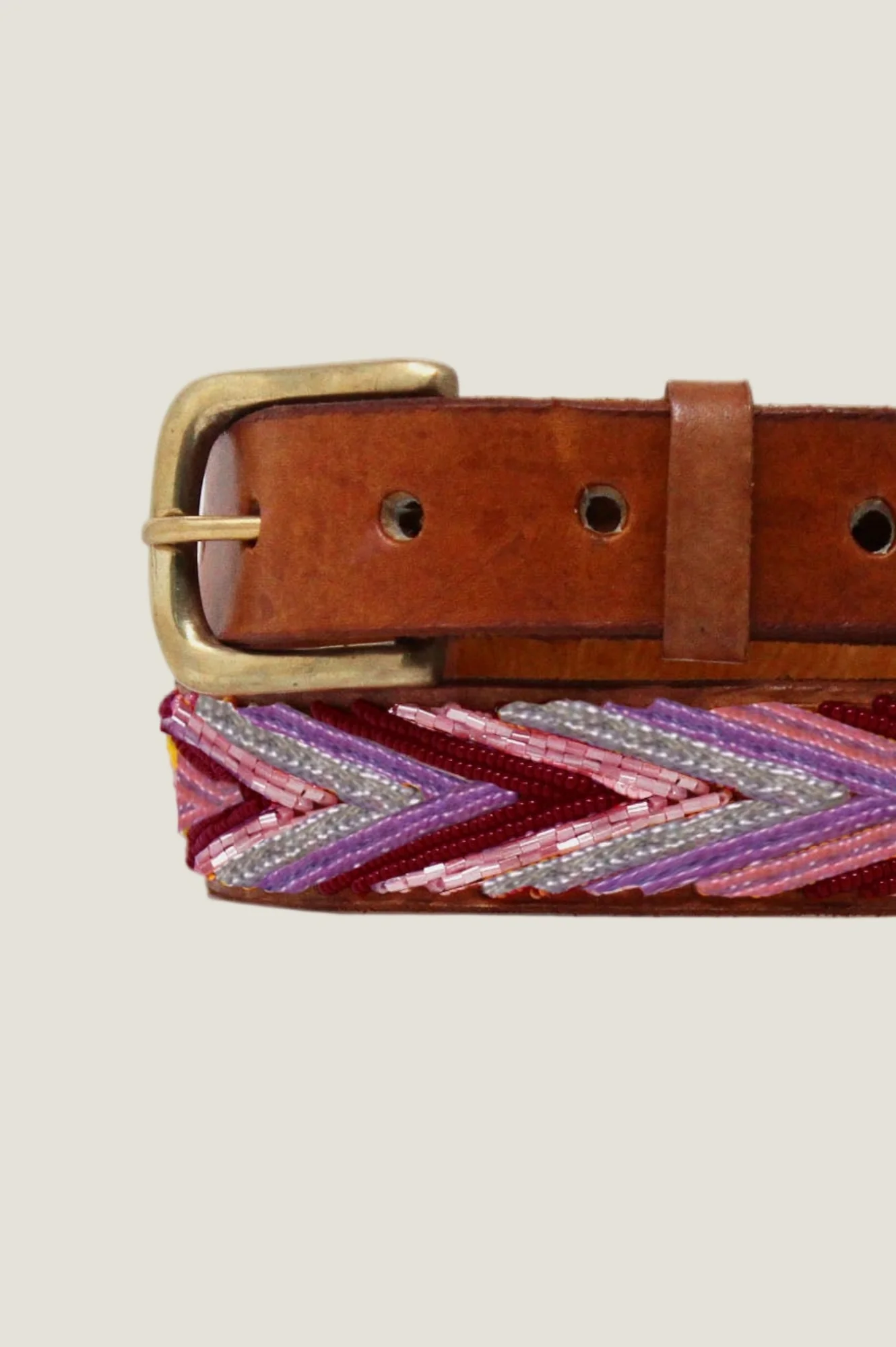 Arrow Leather Belt | Dusty Pink - Image 2