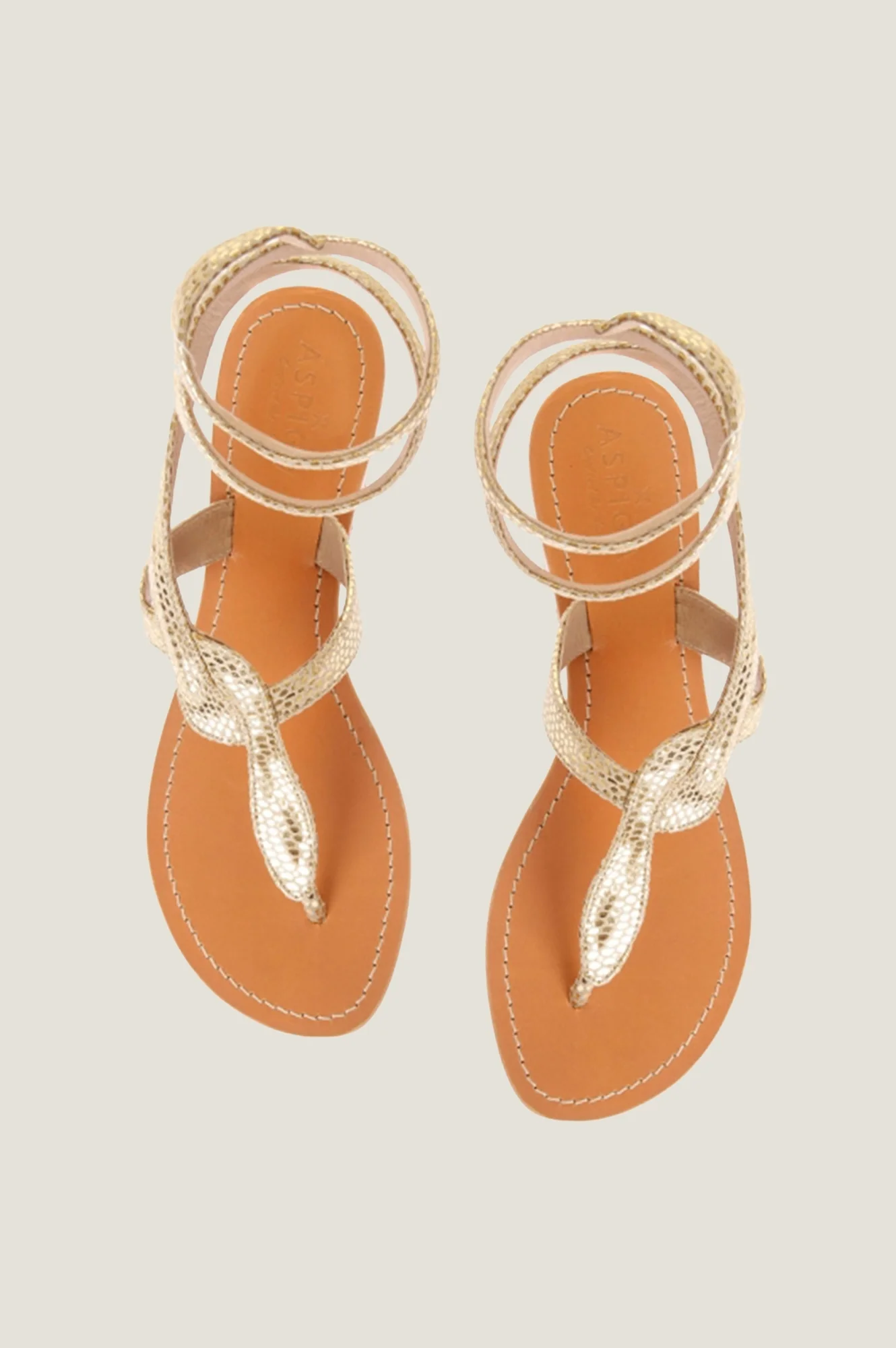 Cobra Wrap Sandals | Gold - Image 4