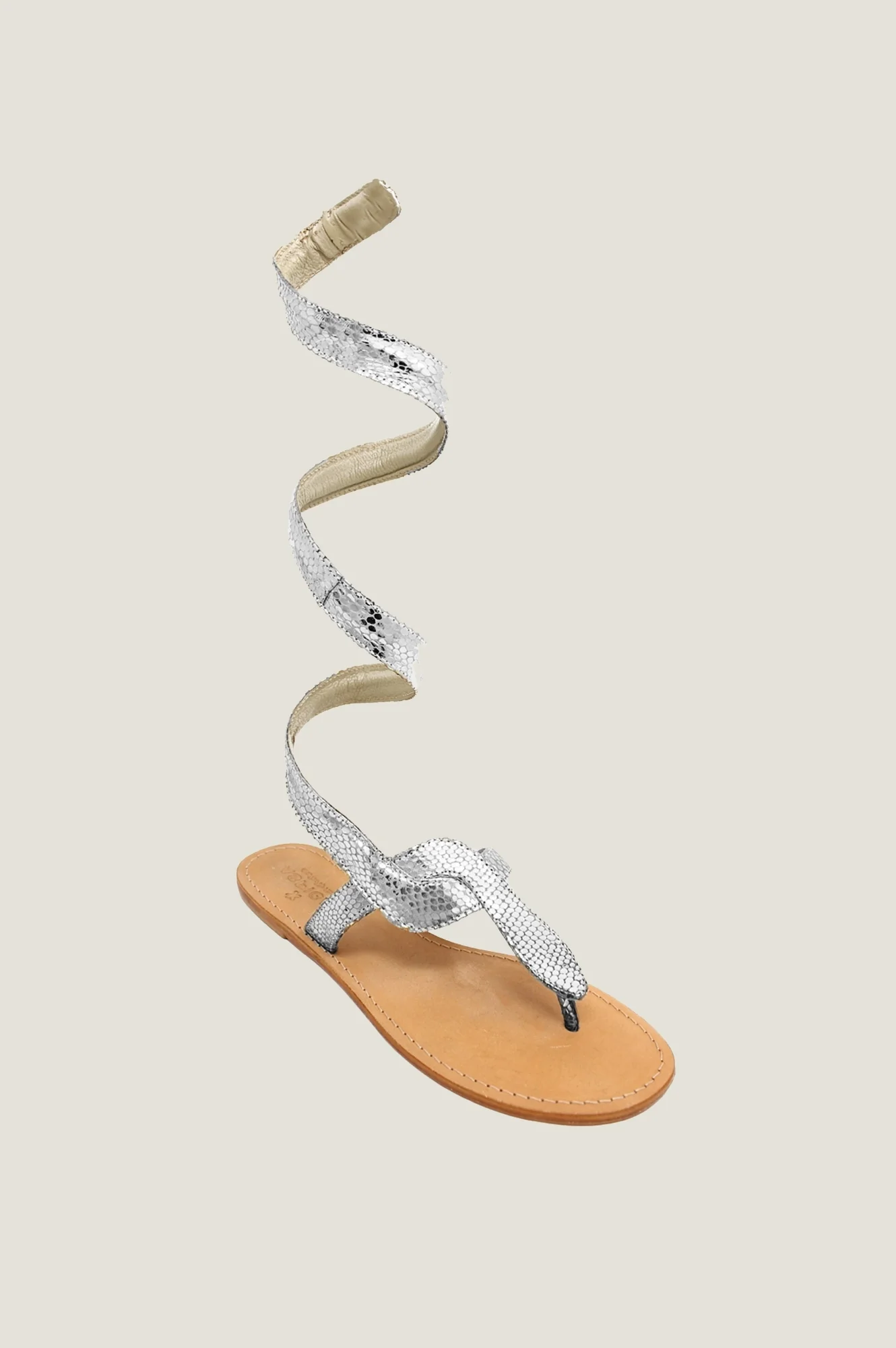 Cobra Wrap Sandals | Silver - Image 4