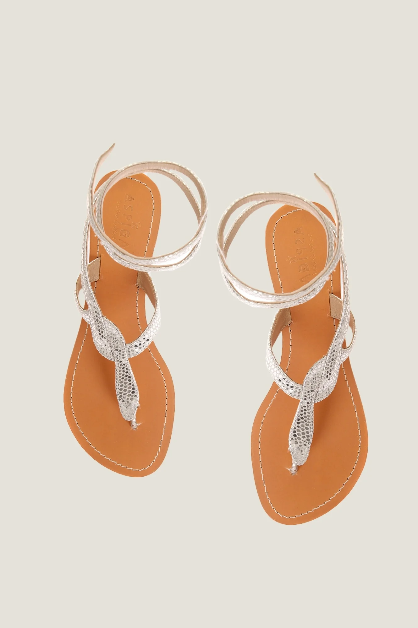 Cobra Wrap Sandals | Silver - Image 5