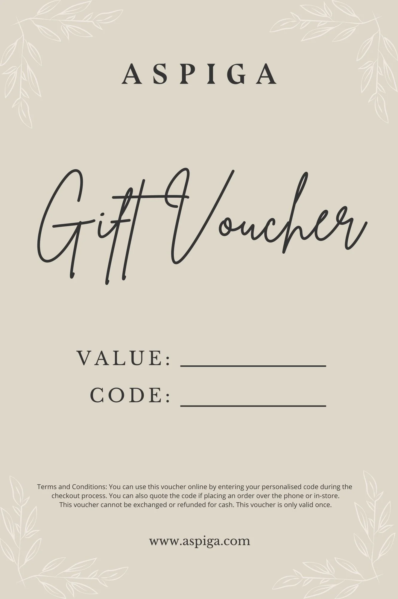 Aspiga E-Gift Card - Image 2