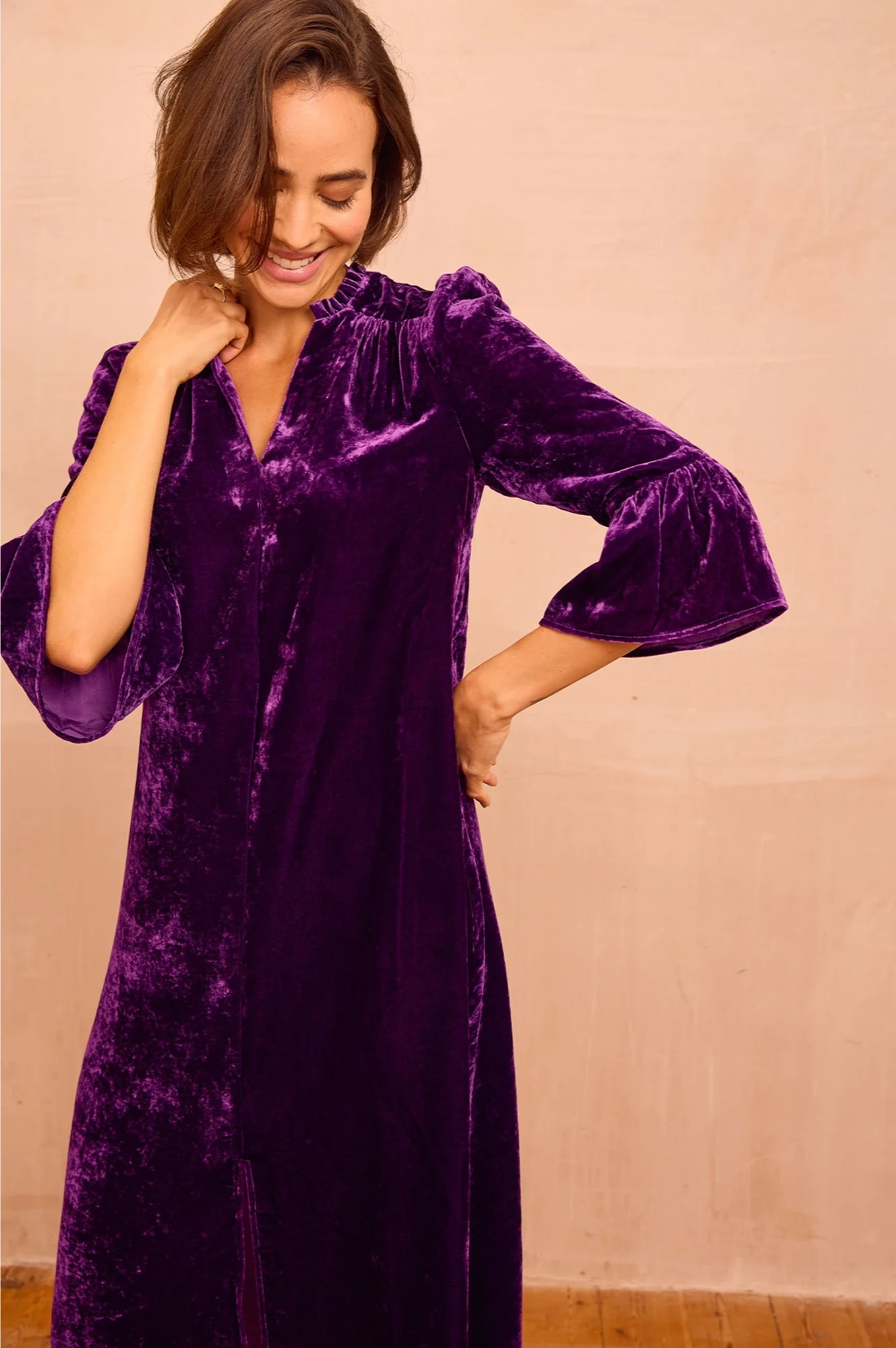 Astrid Velvet Dress | Purple - Image 6