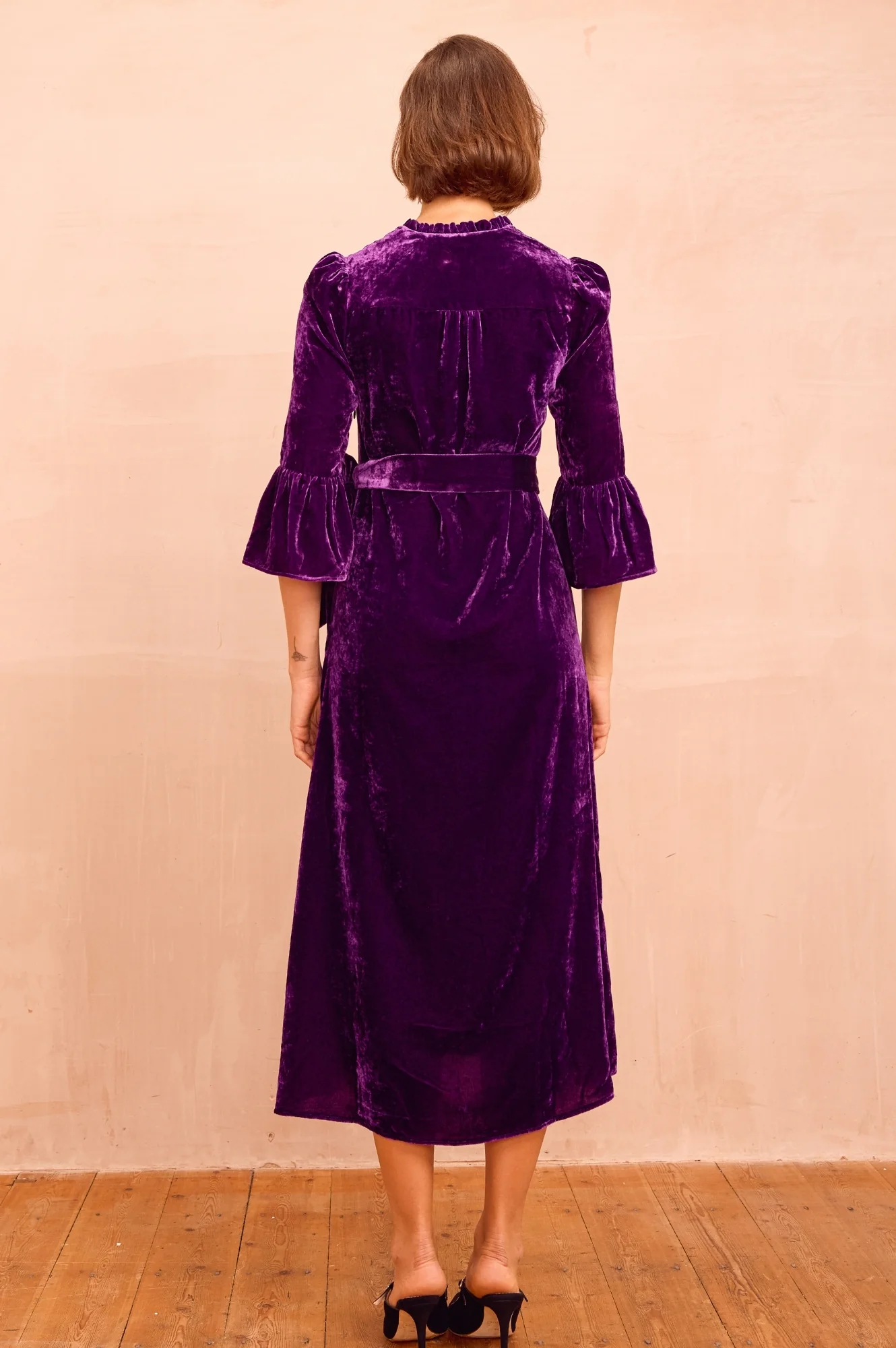 Astrid Velvet Dress | Purple - Image 8