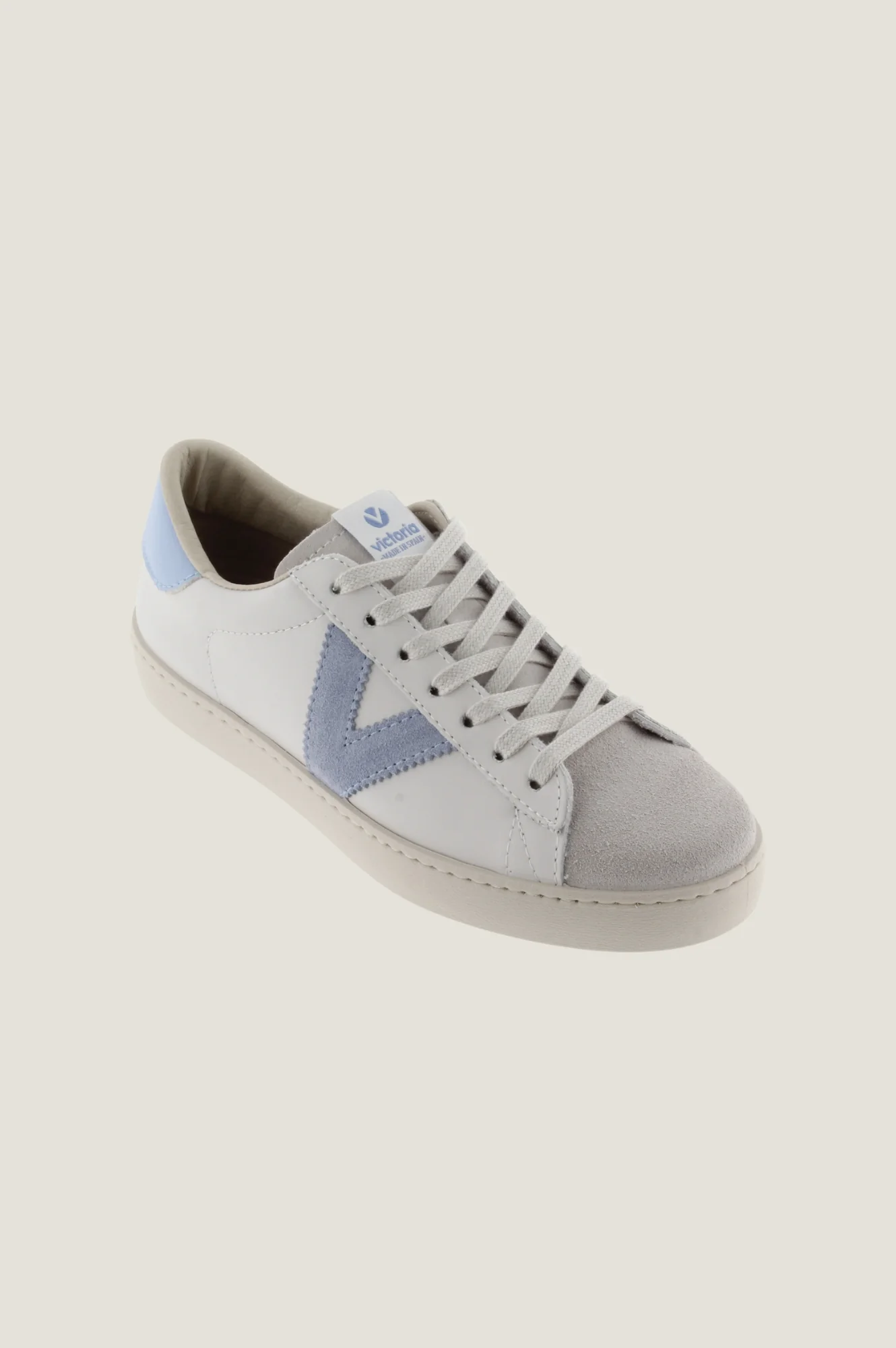 VICTORIA Berlin Low Top Trainer | White/Blue - Image 3