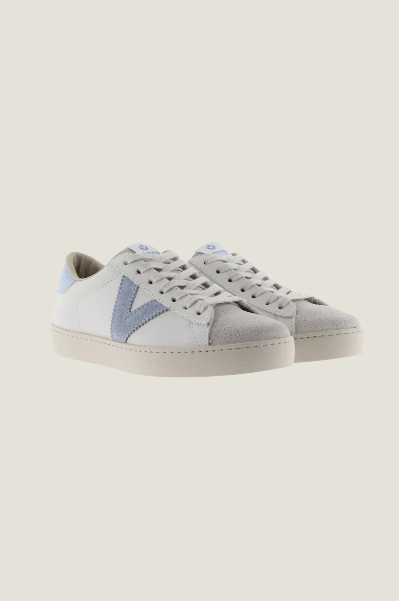 VICTORIA Berlin Low Top Trainer | White/Blue - Image 5
