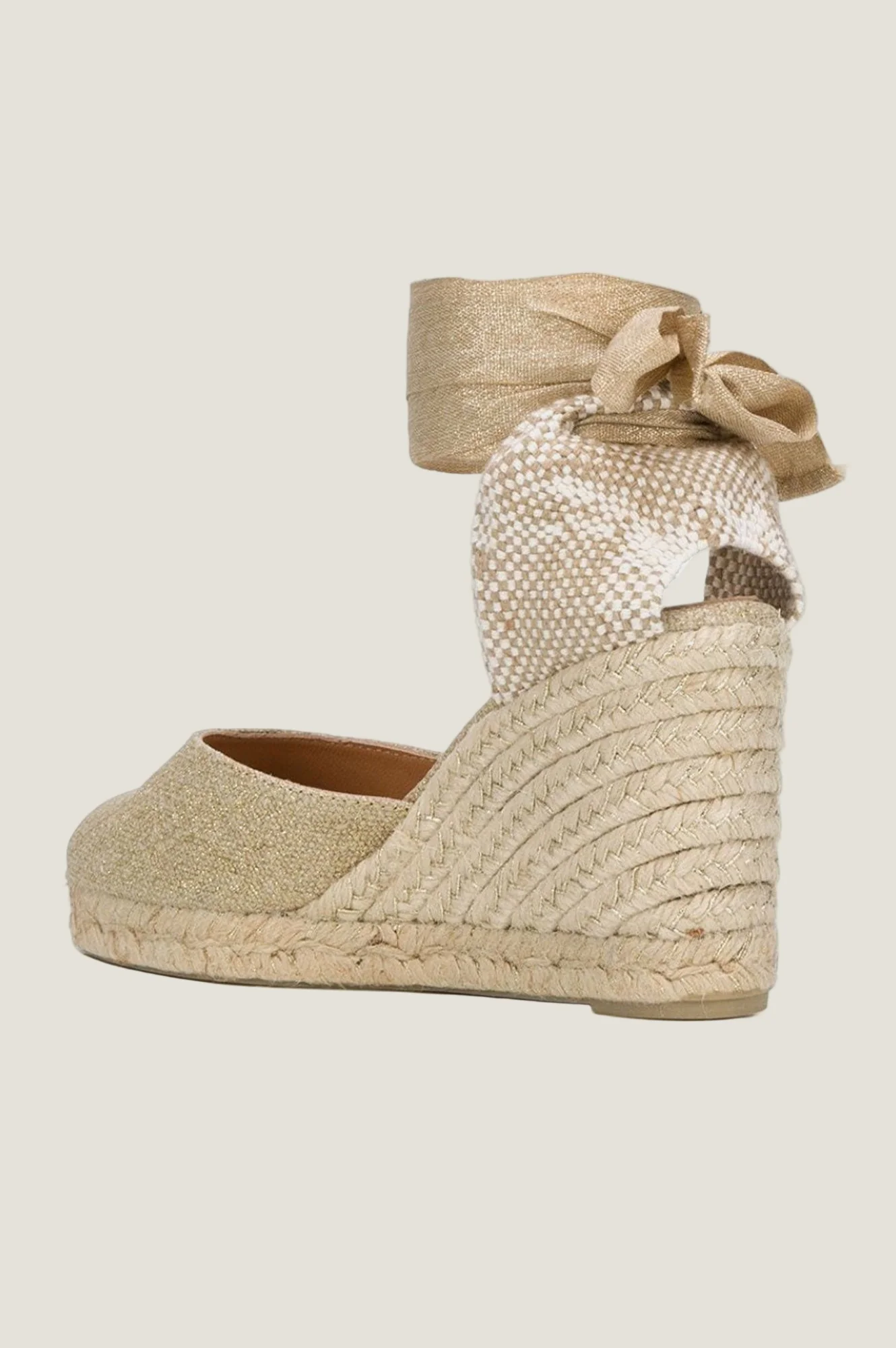 Carina Canvas Wedge Espadrilles | Gold - Image 4