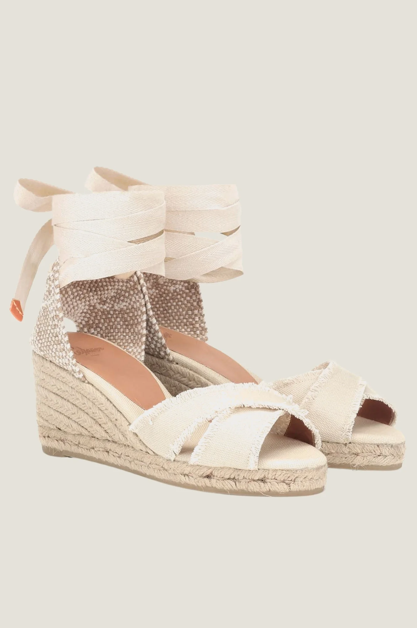 Bluma Canvas Wedge Espadrilles | Ivory - Image 4