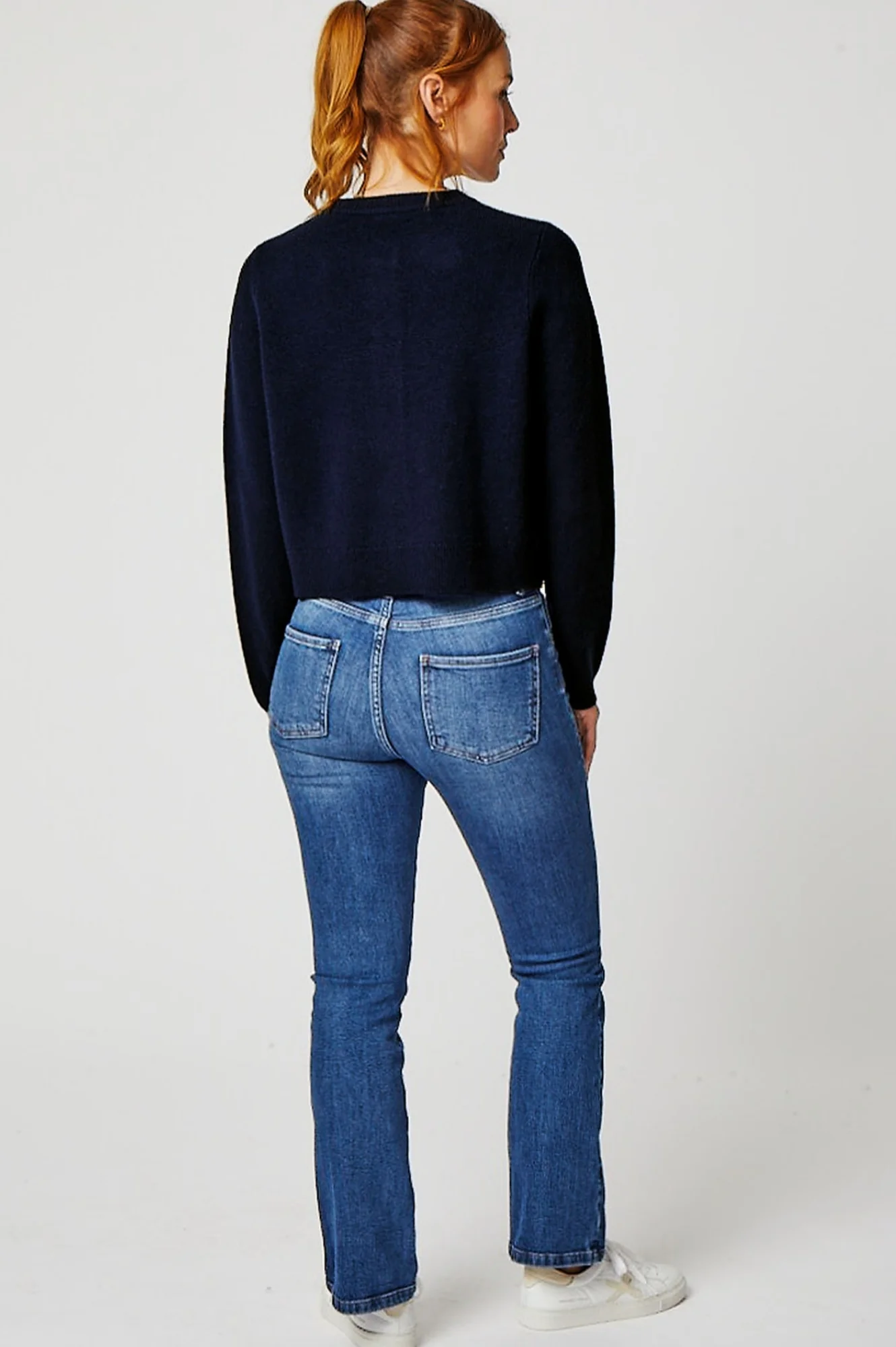 Merino Wool Brittany Cardigan | Navy - Image 8