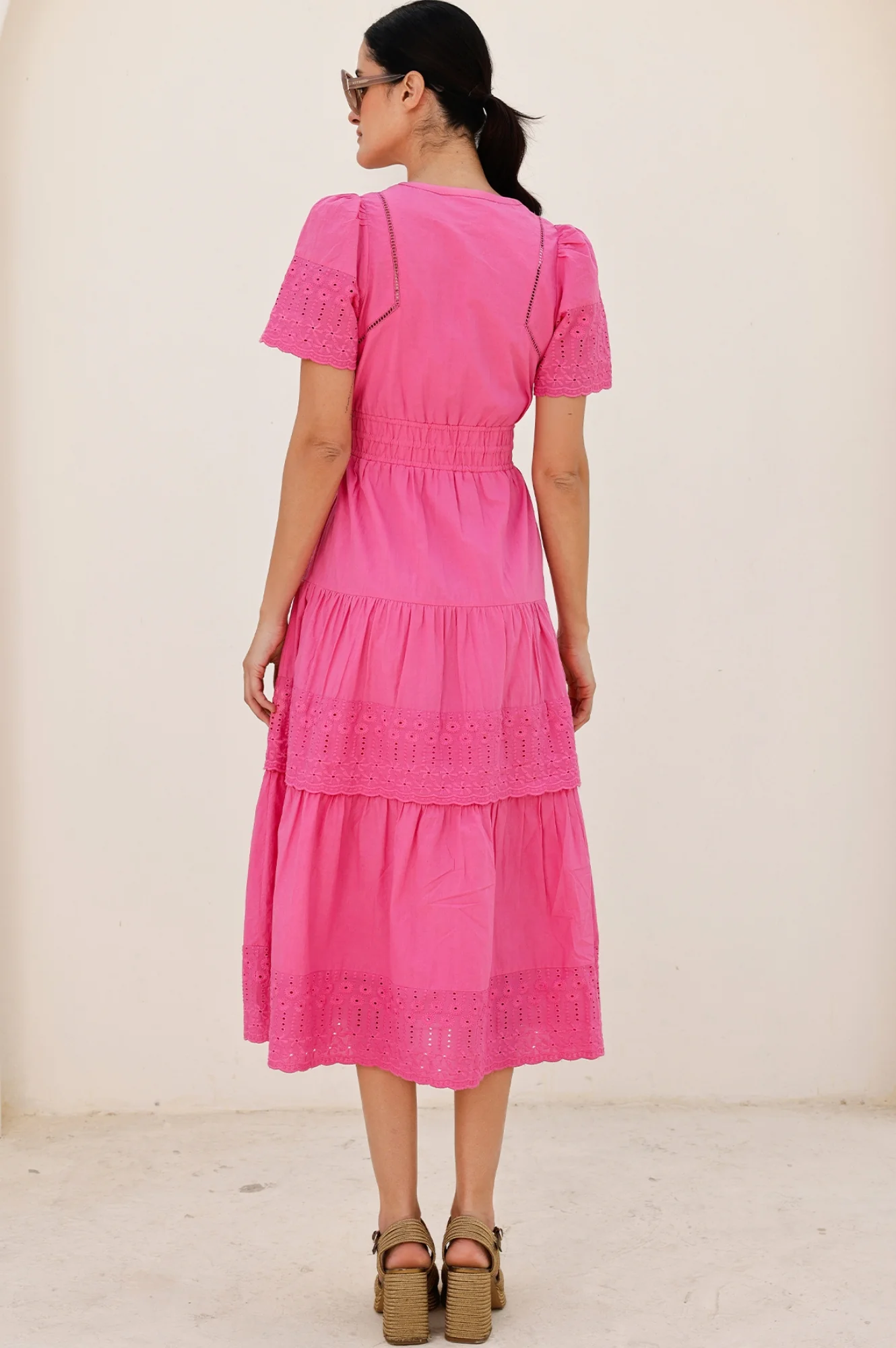 Broderie Sienna Dress | Pink - Image 7
