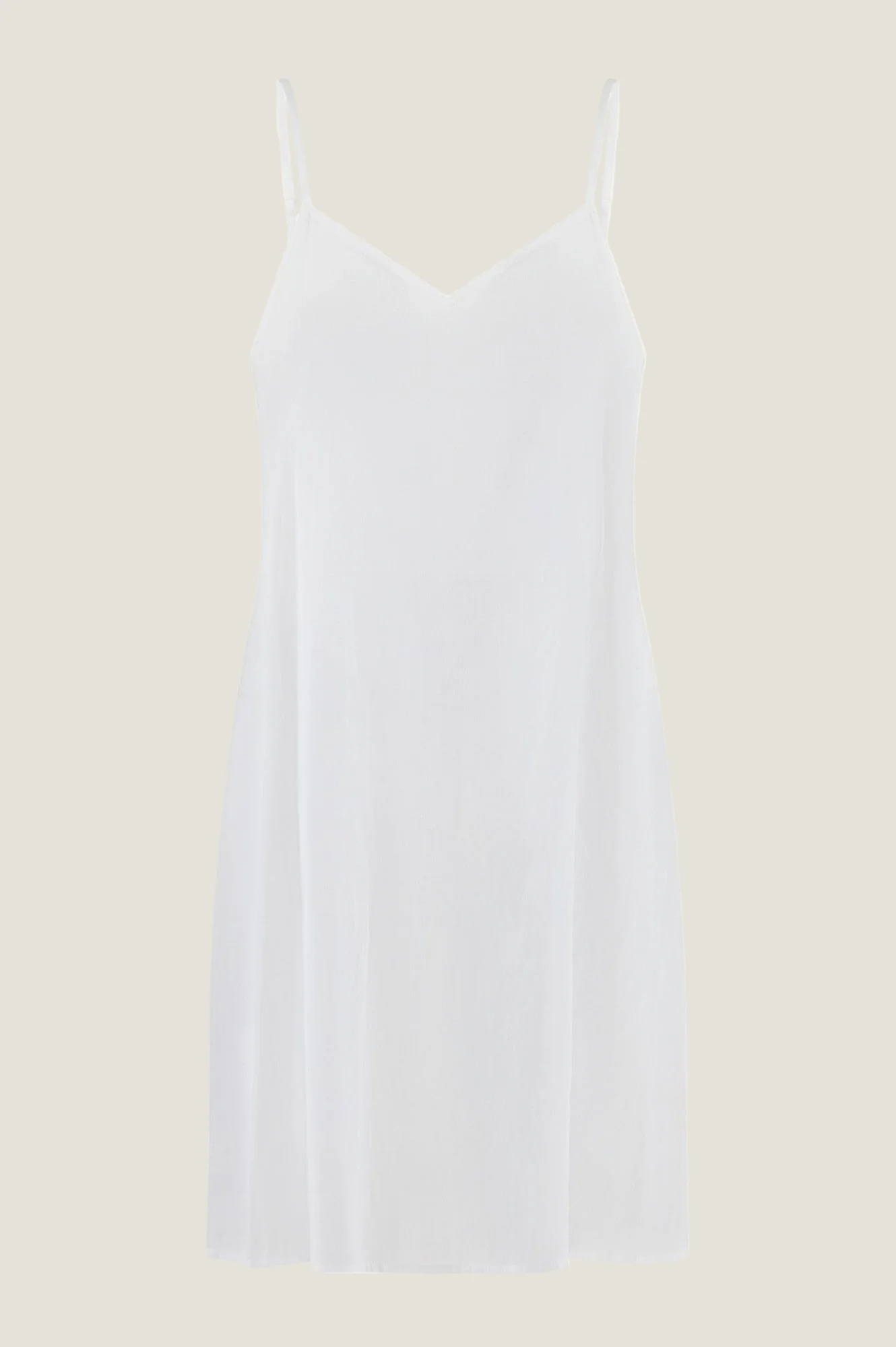 Cami V Midi Slip Dress | White - Image 6