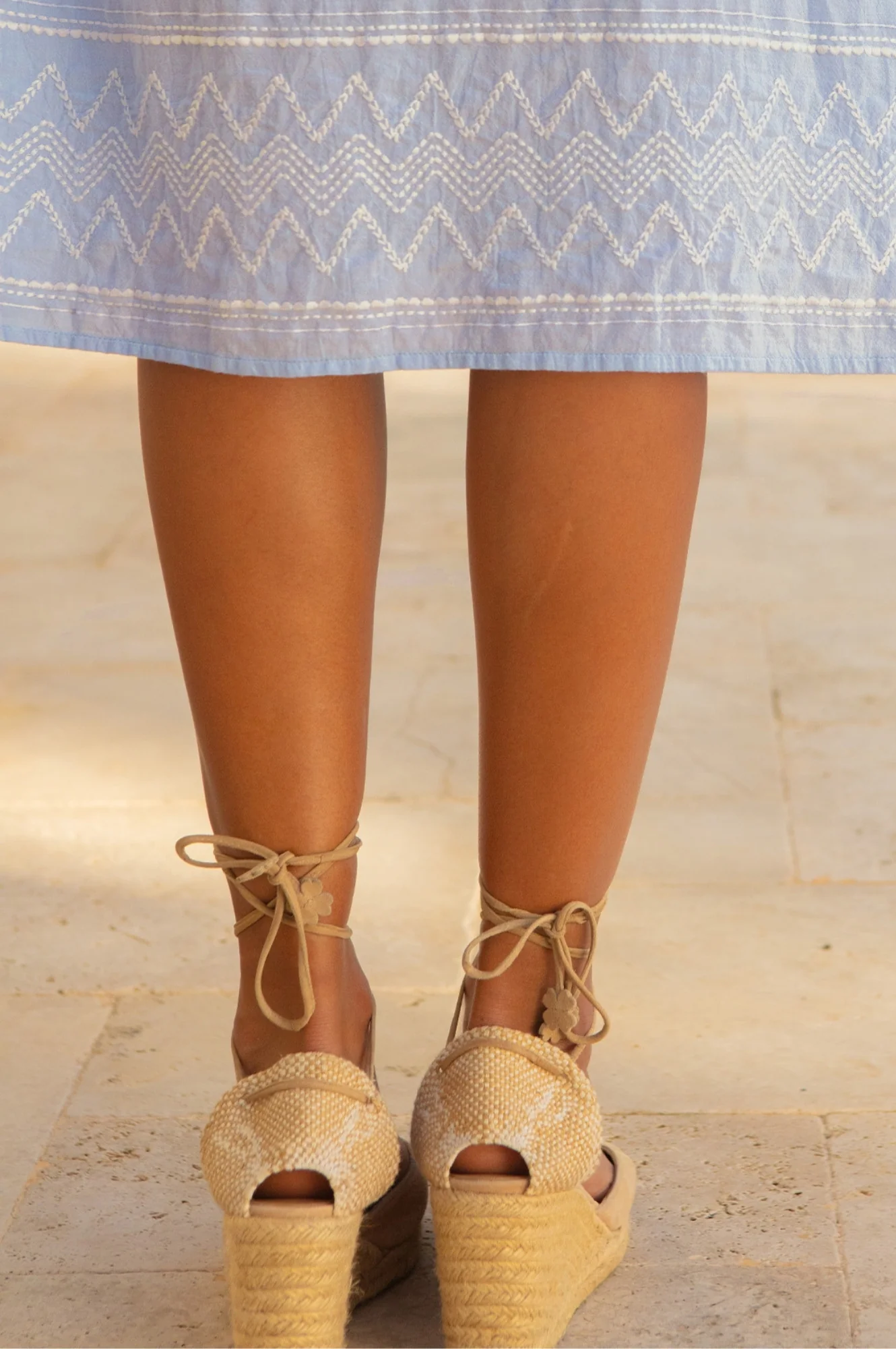 Carina Canvas Wedge Espadrilles | Sand Suede - Image 9