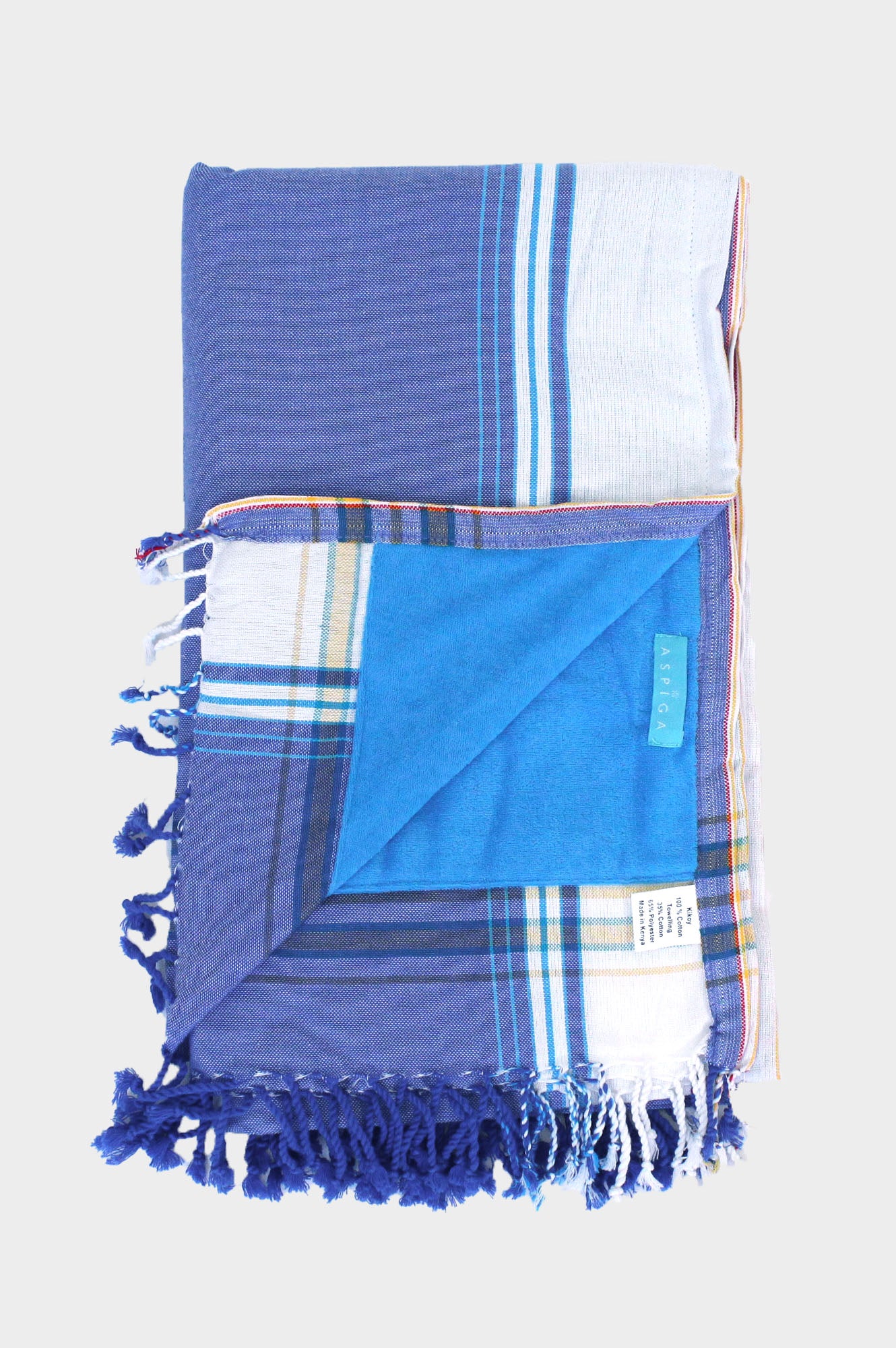 Kikoy Towel | Denim Blue/ White