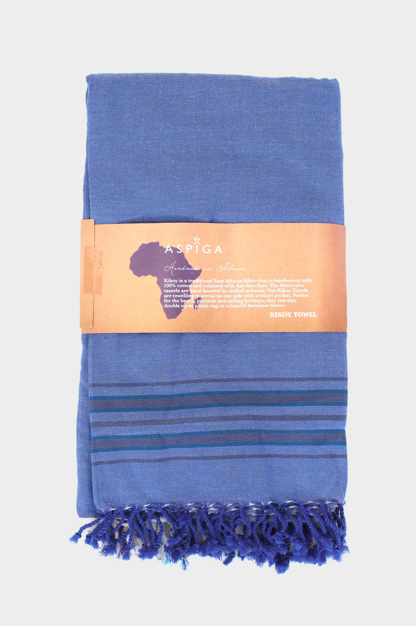 Kikoy Towel | Denim Blue/ White - Image 3