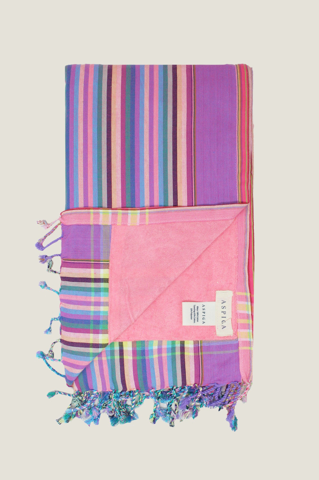 Kikoy Towel | Light pink/purple/multi - Image 2