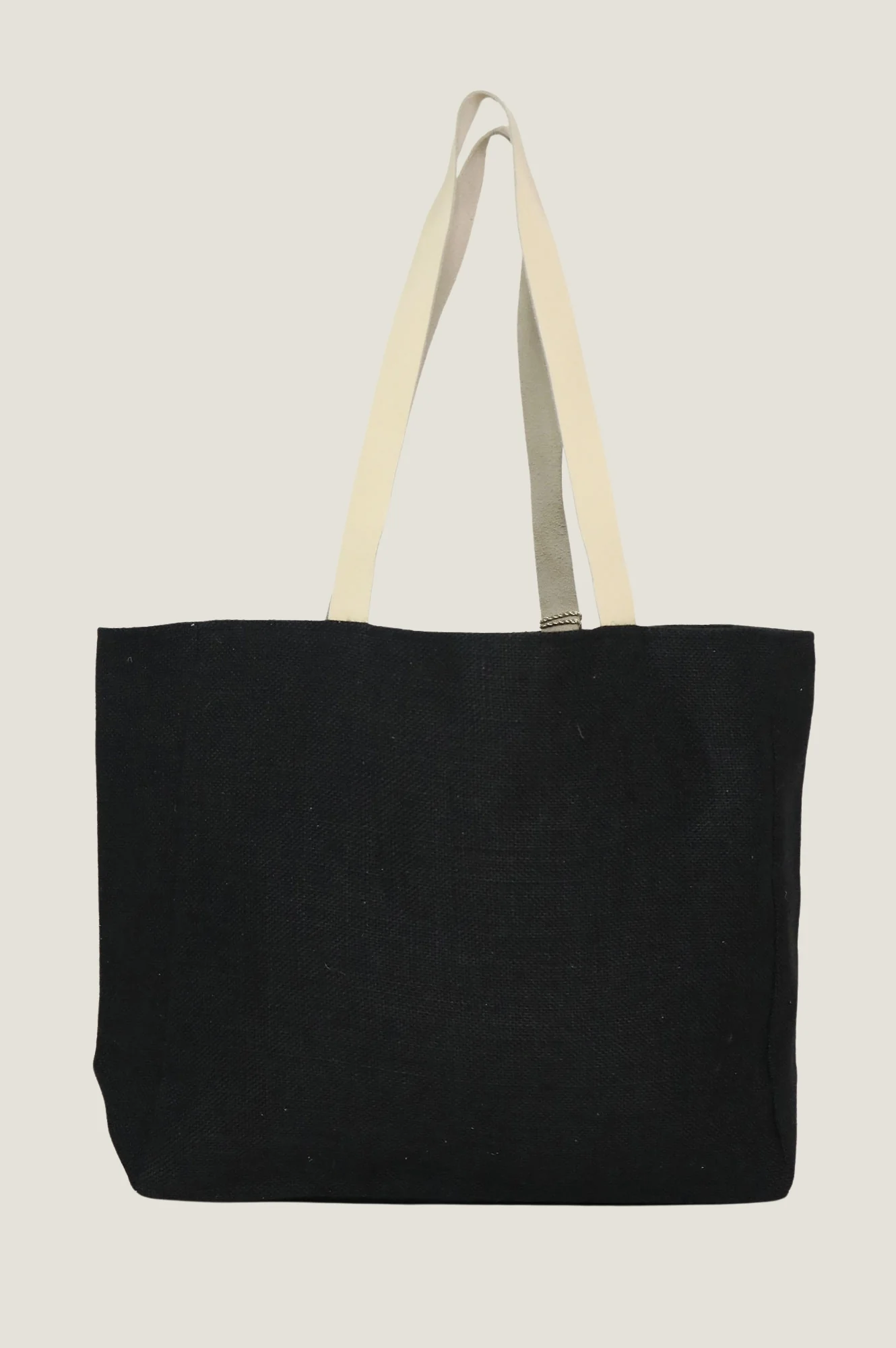 Coral Jute Beach Bag | Black/ Gold - Image 4