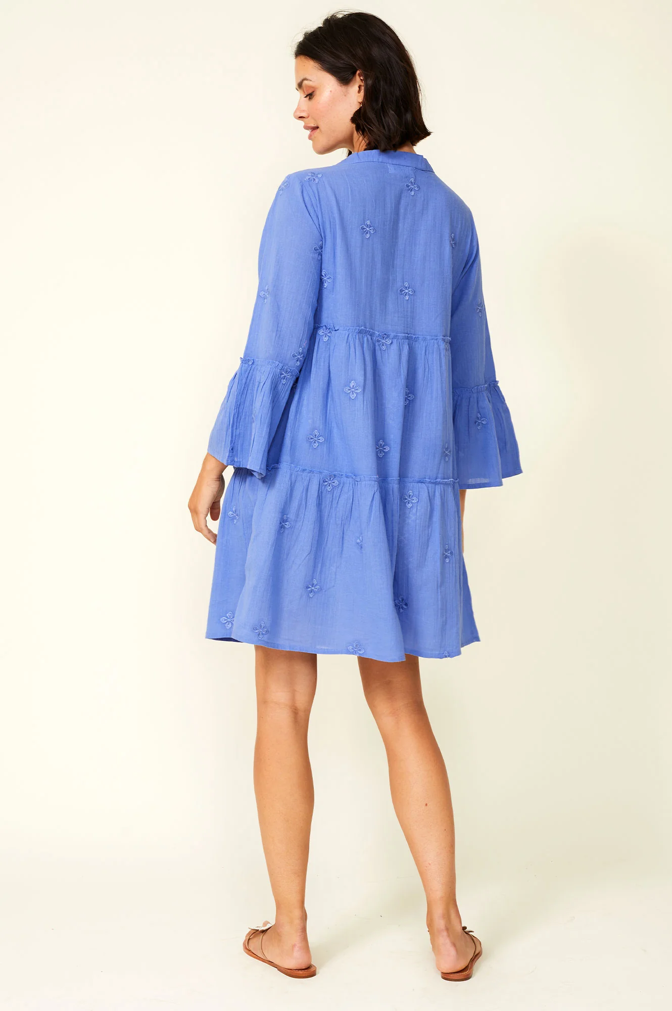Cristina Embroidered Kaftan | Marina Blue - Image 6