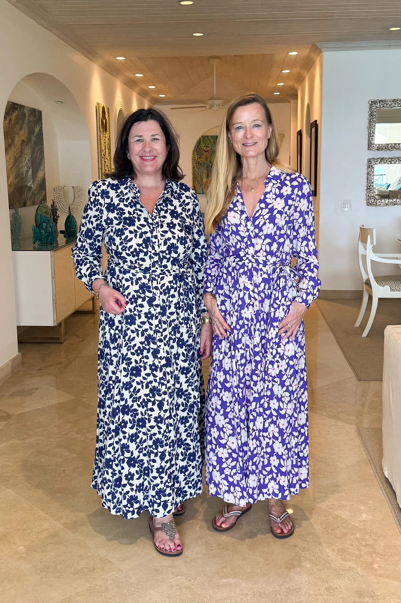 Eliza EcoVero Shirt Dress | Blossom Cream/Navy - Image 6