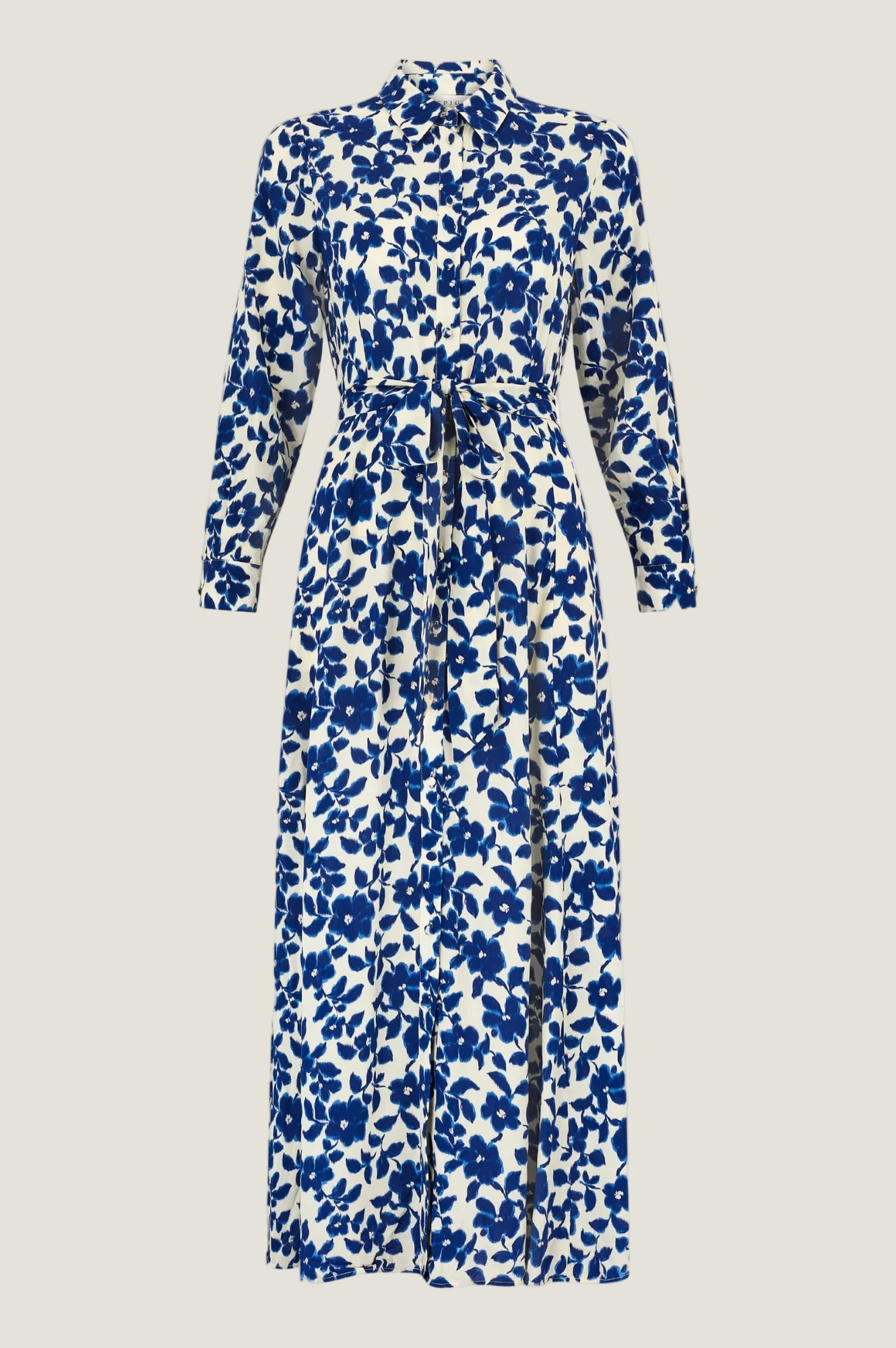 Eliza EcoVero Shirt Dress | Blossom Cream/Navy - Image 8