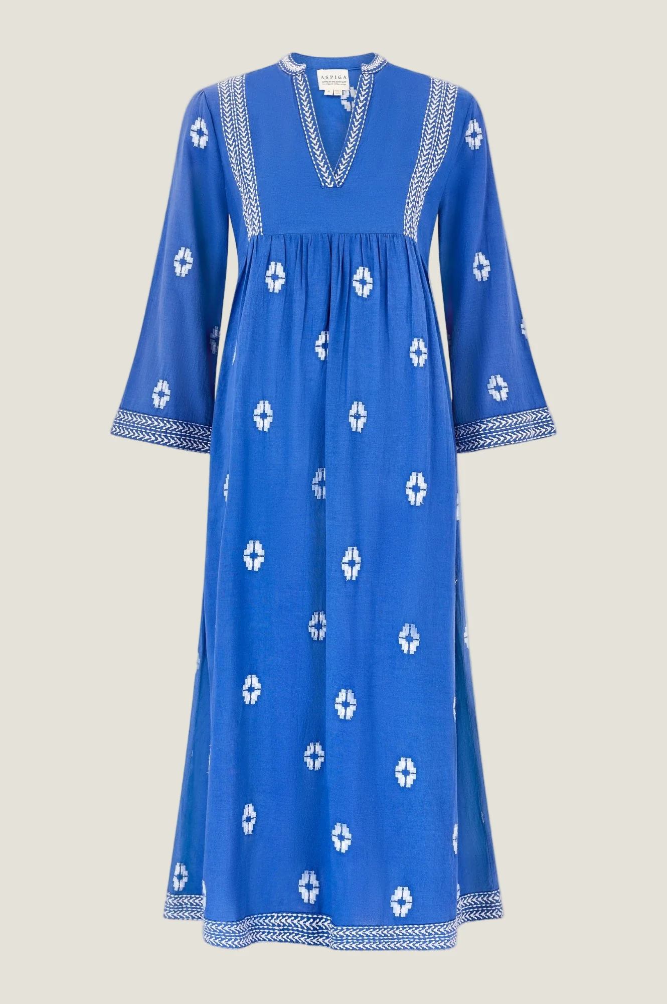 Enola Organic Cotton Dress | Dazzling Blue/White - Image 10