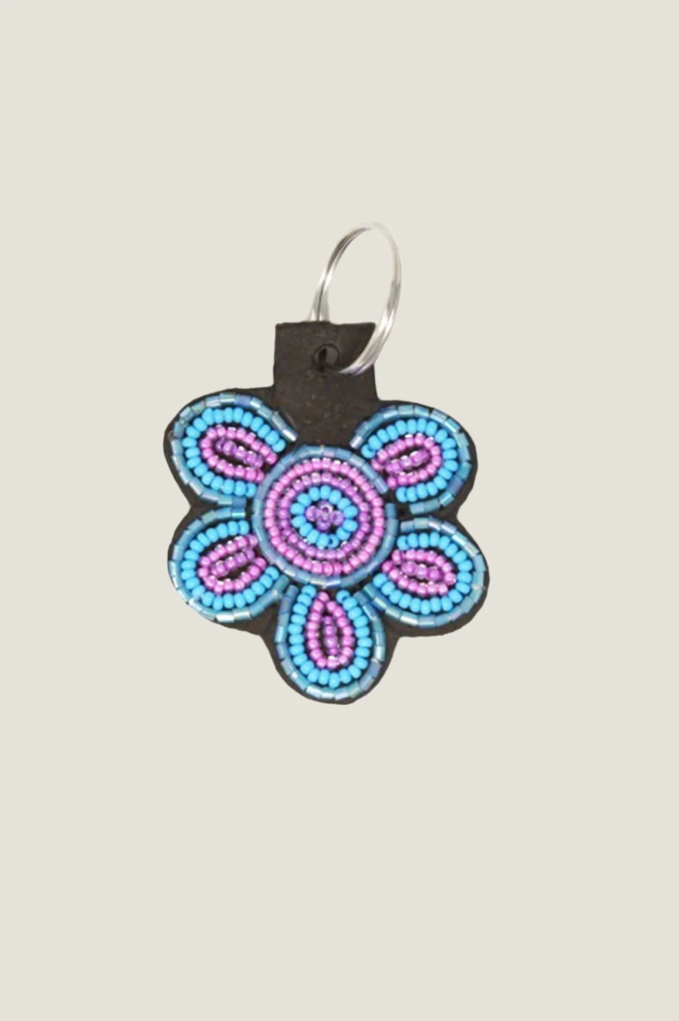 Flower Keyring | Turquoise/Pink - Image 2
