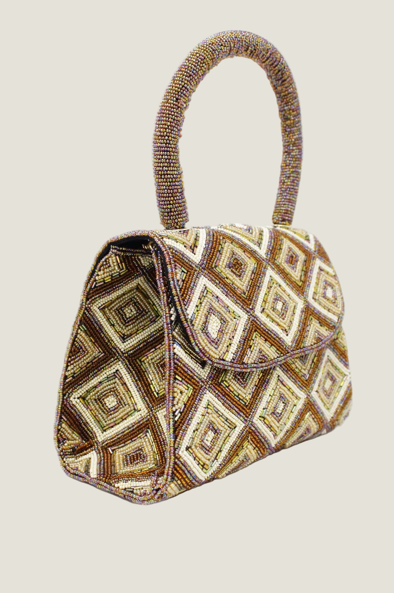 Beaded Handbag | Tonal Gold - Image 5
