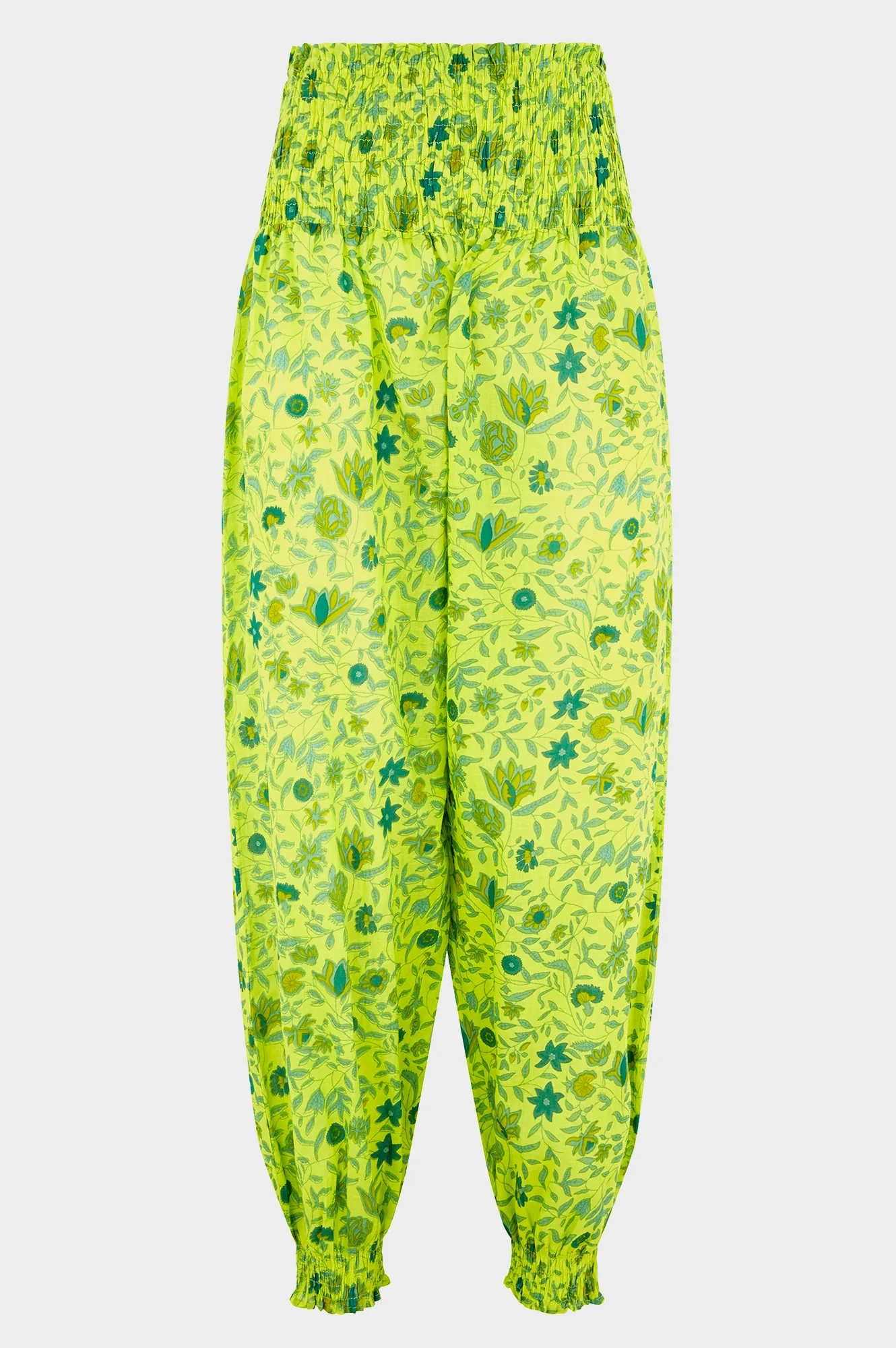 Harem Trousers | Botanical Posies Lime Green - Image 7