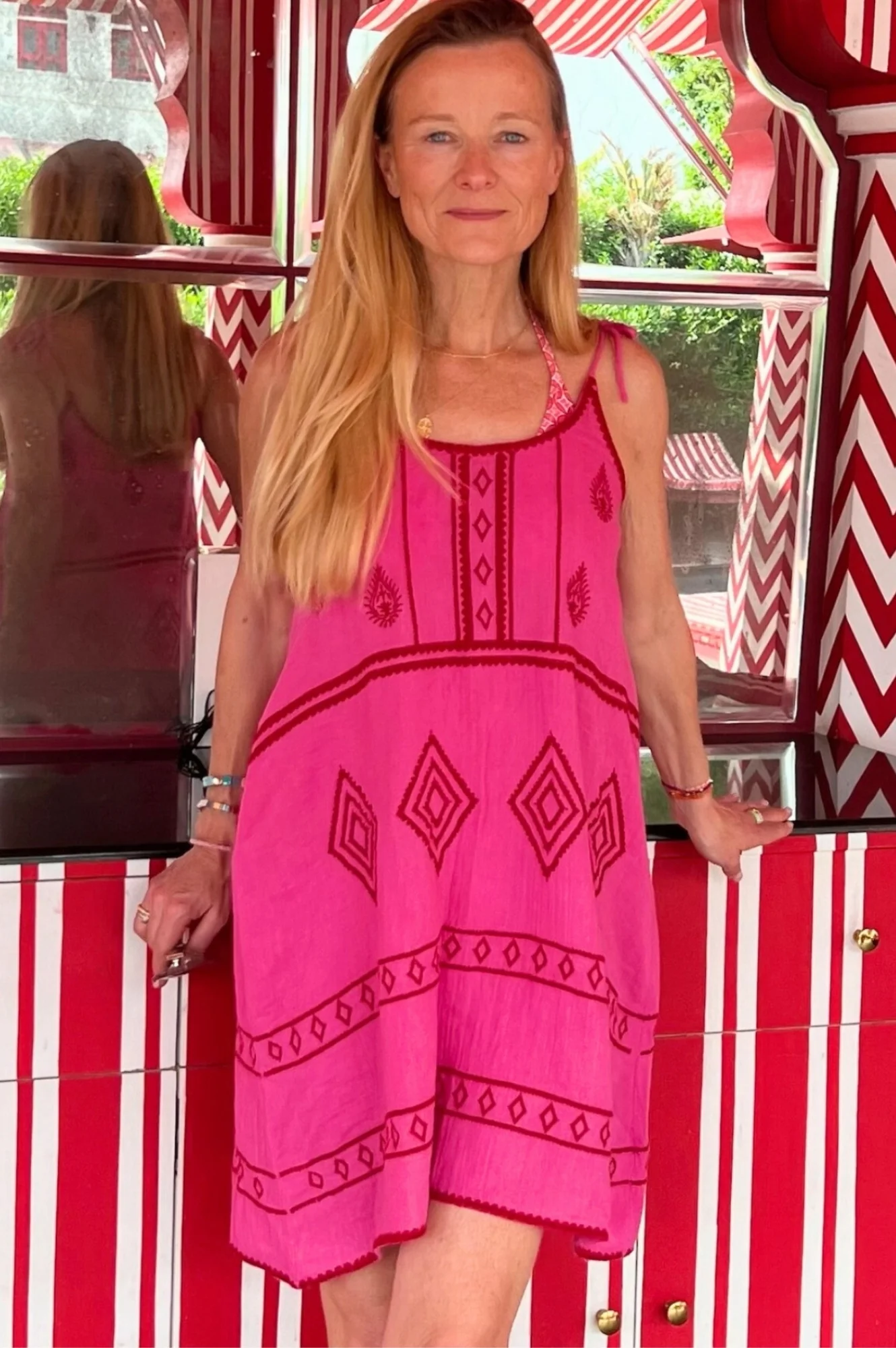 Imogen Mini Dress | Pink/Red - Image 5