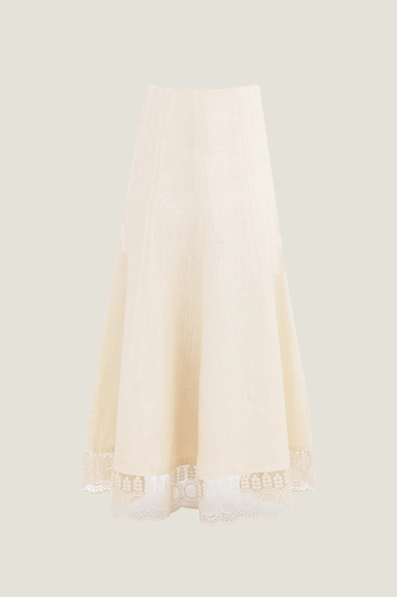 Linen Lace Skirt |  Butter Milk Cream - Image 7