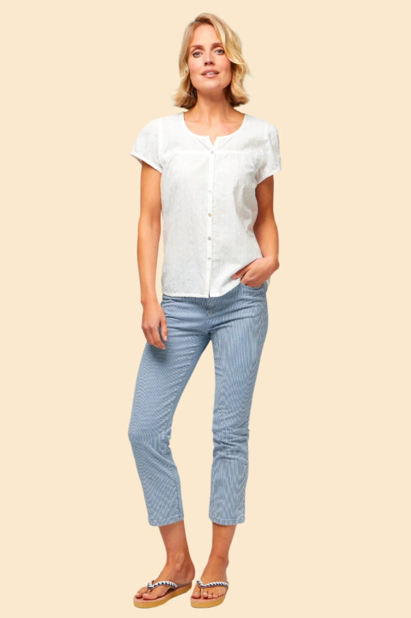 Lisbon Cotton Dobby Shirt | White - Image 5
