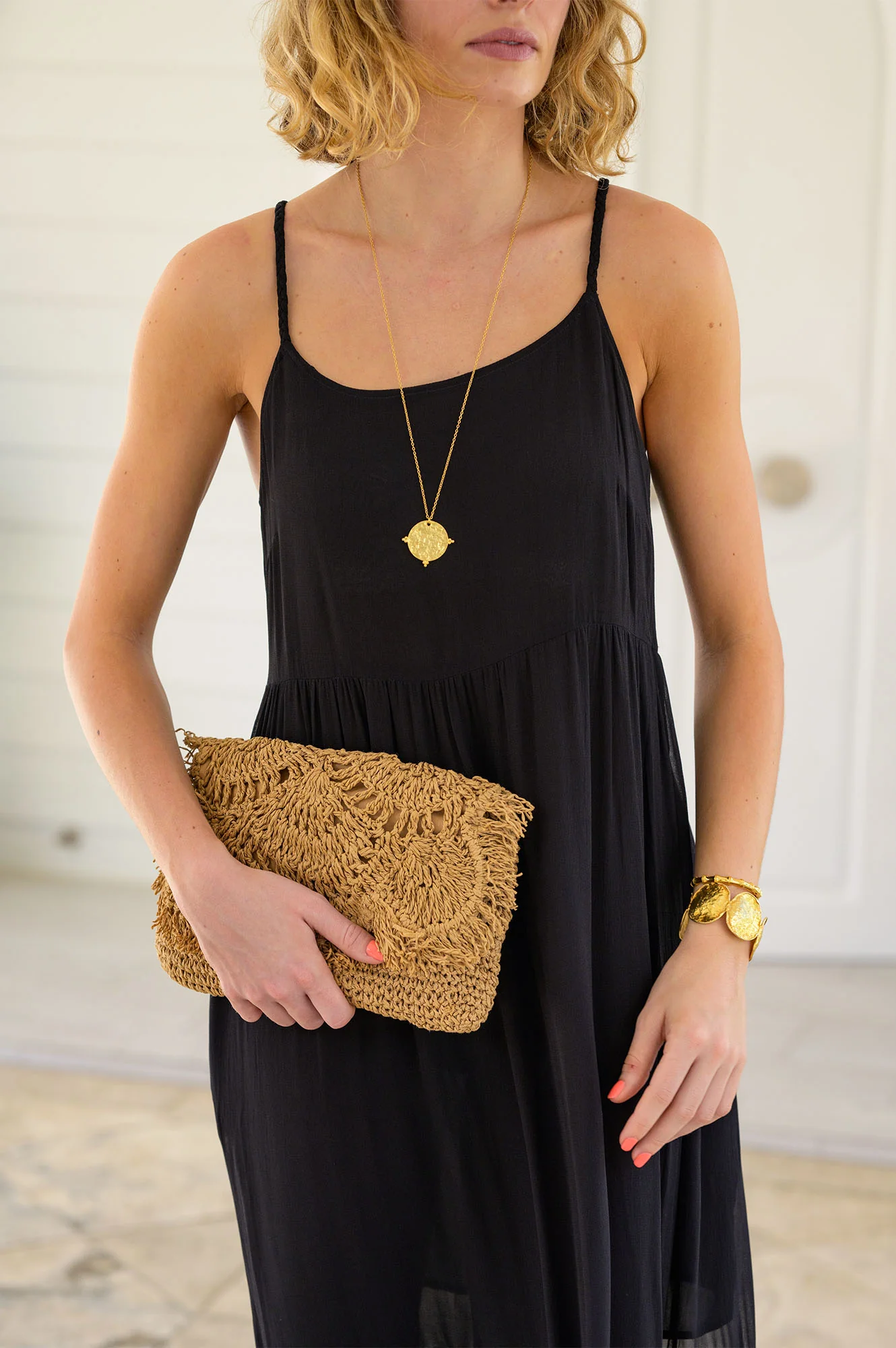 Long Coin Necklace | Gold - Image 2