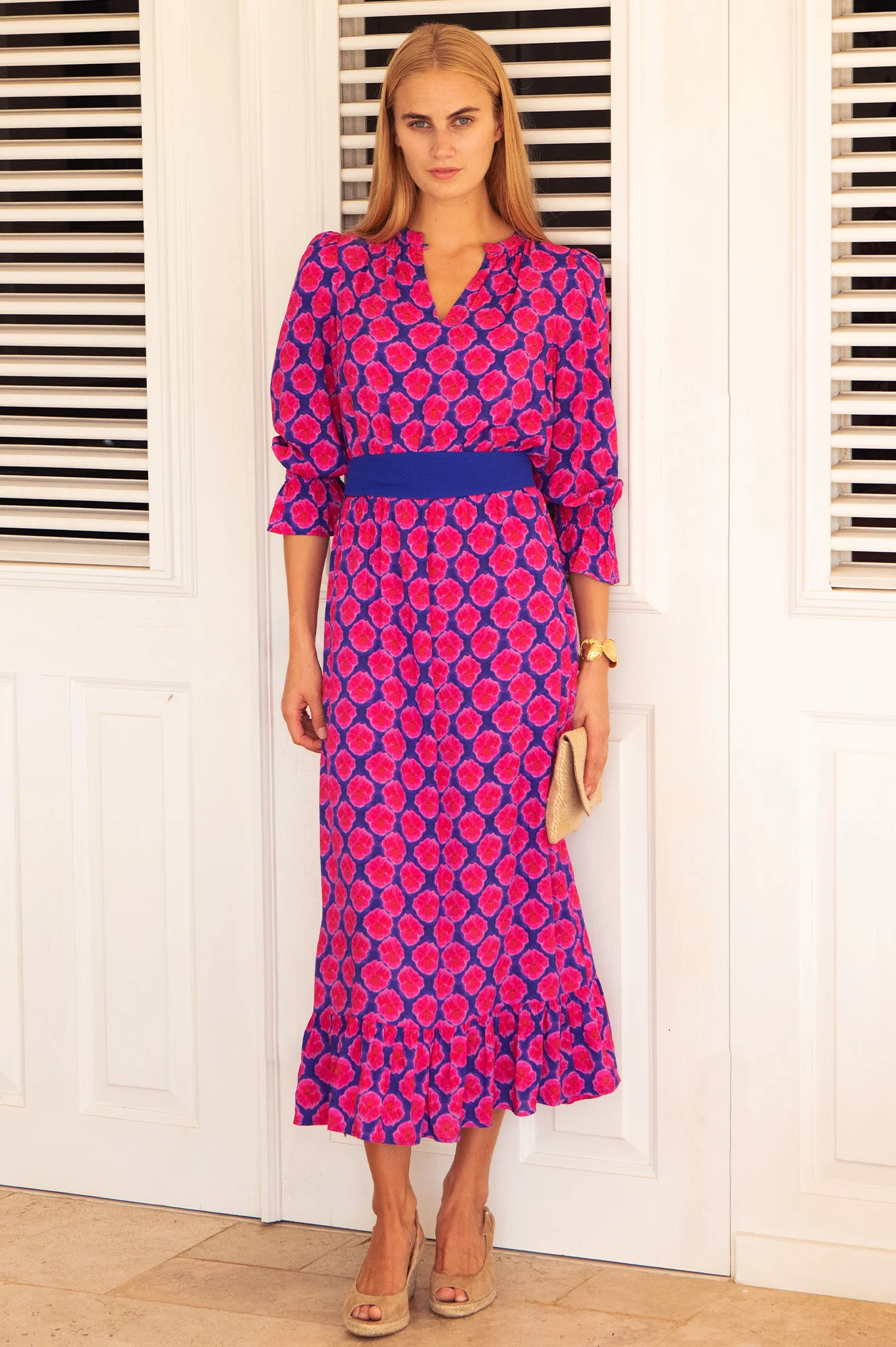 Maeve EcoVero™ Dress | Blue/Pink - Image 4