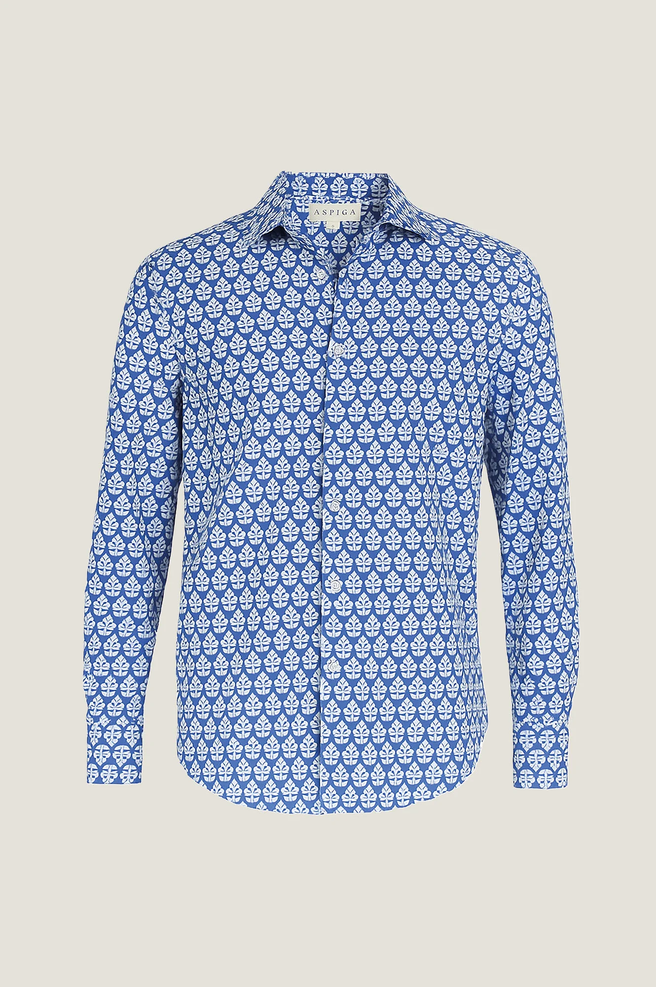 Men's Organic Cotton Shirt | Batik Blue/White - Image 9
