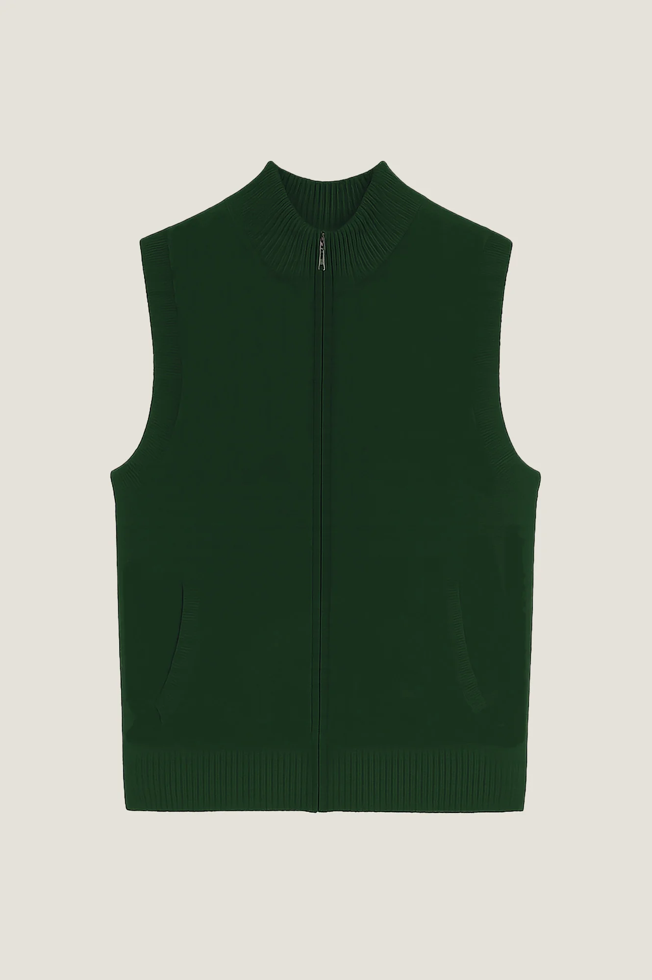 Men's Merino Wool Gilet | Bottle Green - Image 5