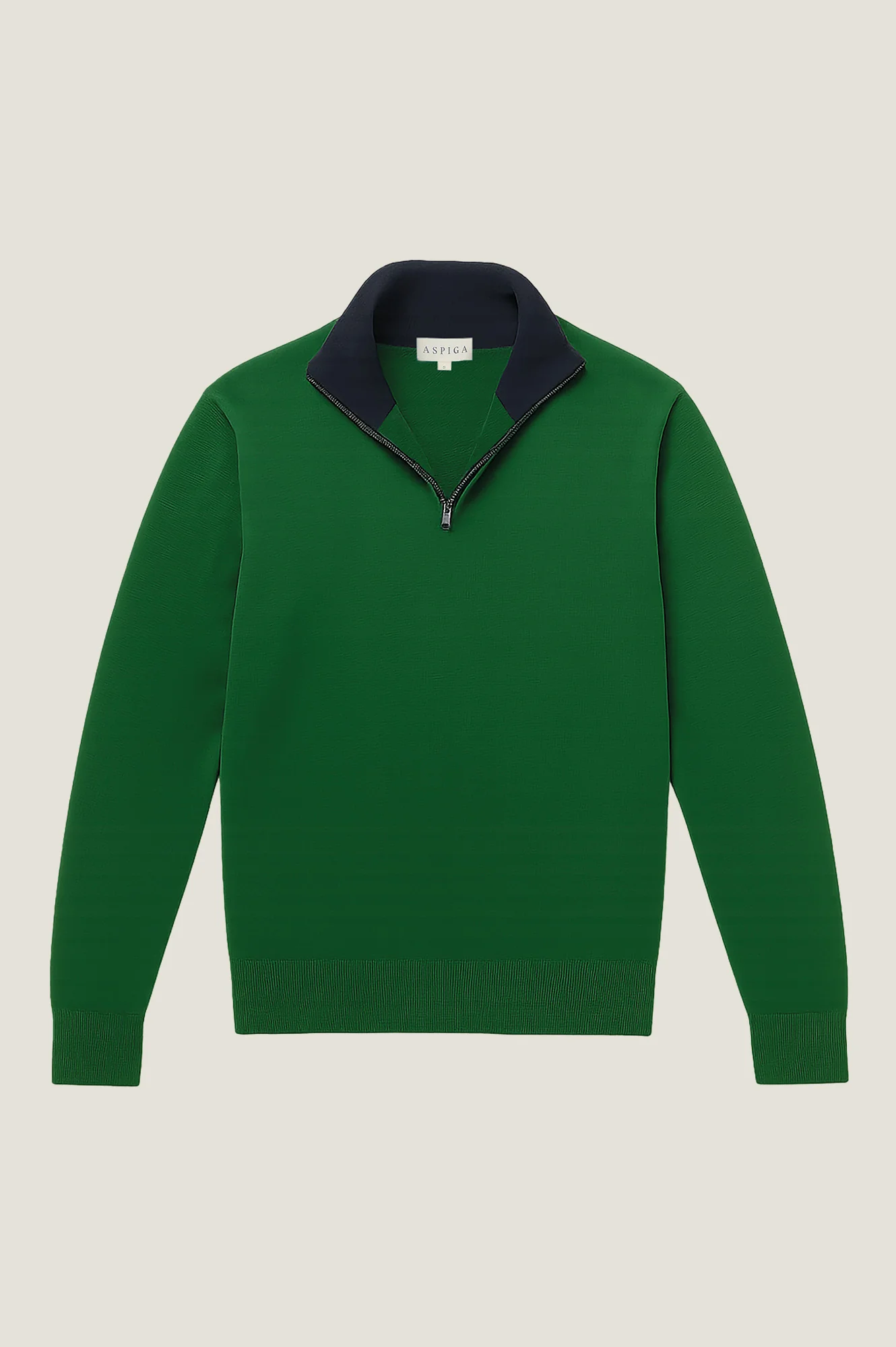 Men's Merino Wool Quarter Zip | Bright Green - Image 5