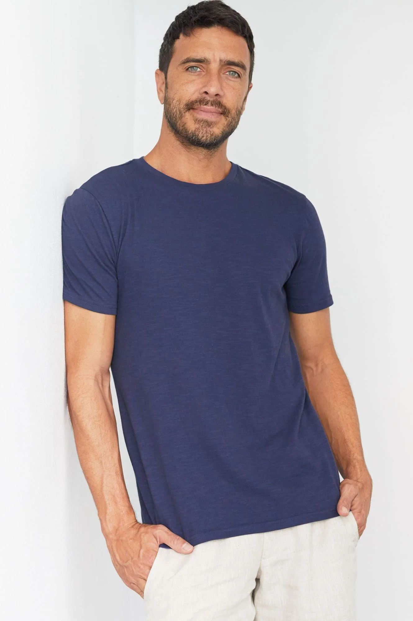 Men's Crew Neck T-Shirt | Navy - Image 3