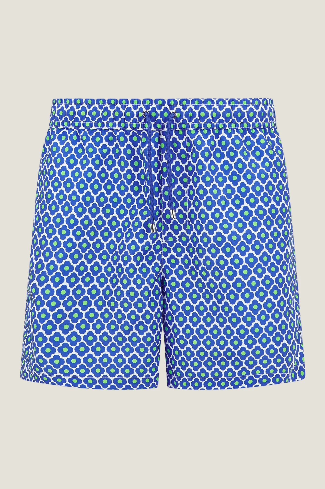 Men's Recycled Swim Shorts | Daisy Flower Marina Blue/Green - Image 4