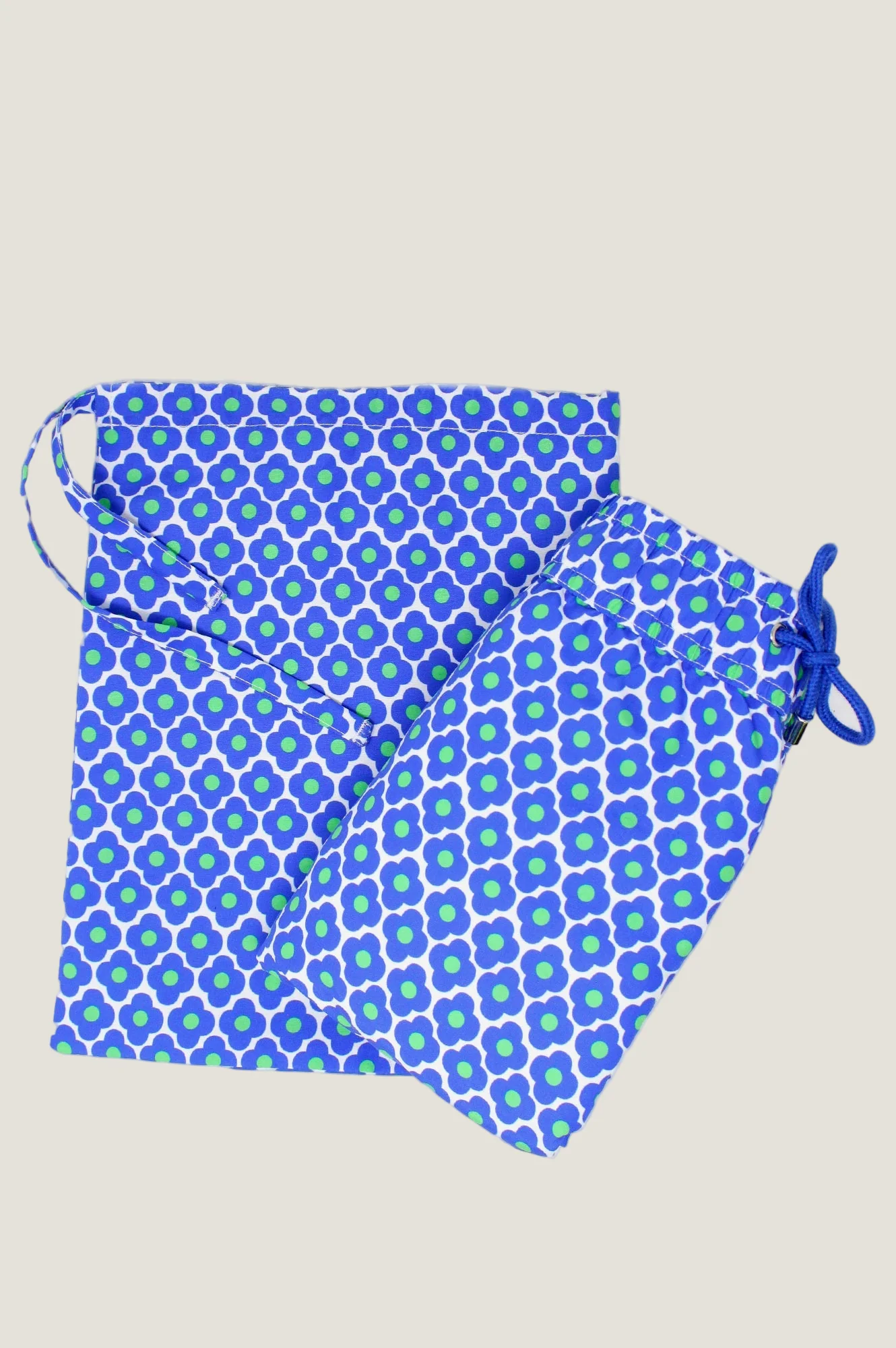 Men's Recycled Swim Shorts | Daisy Flower Marina Blue/Green - Image 5