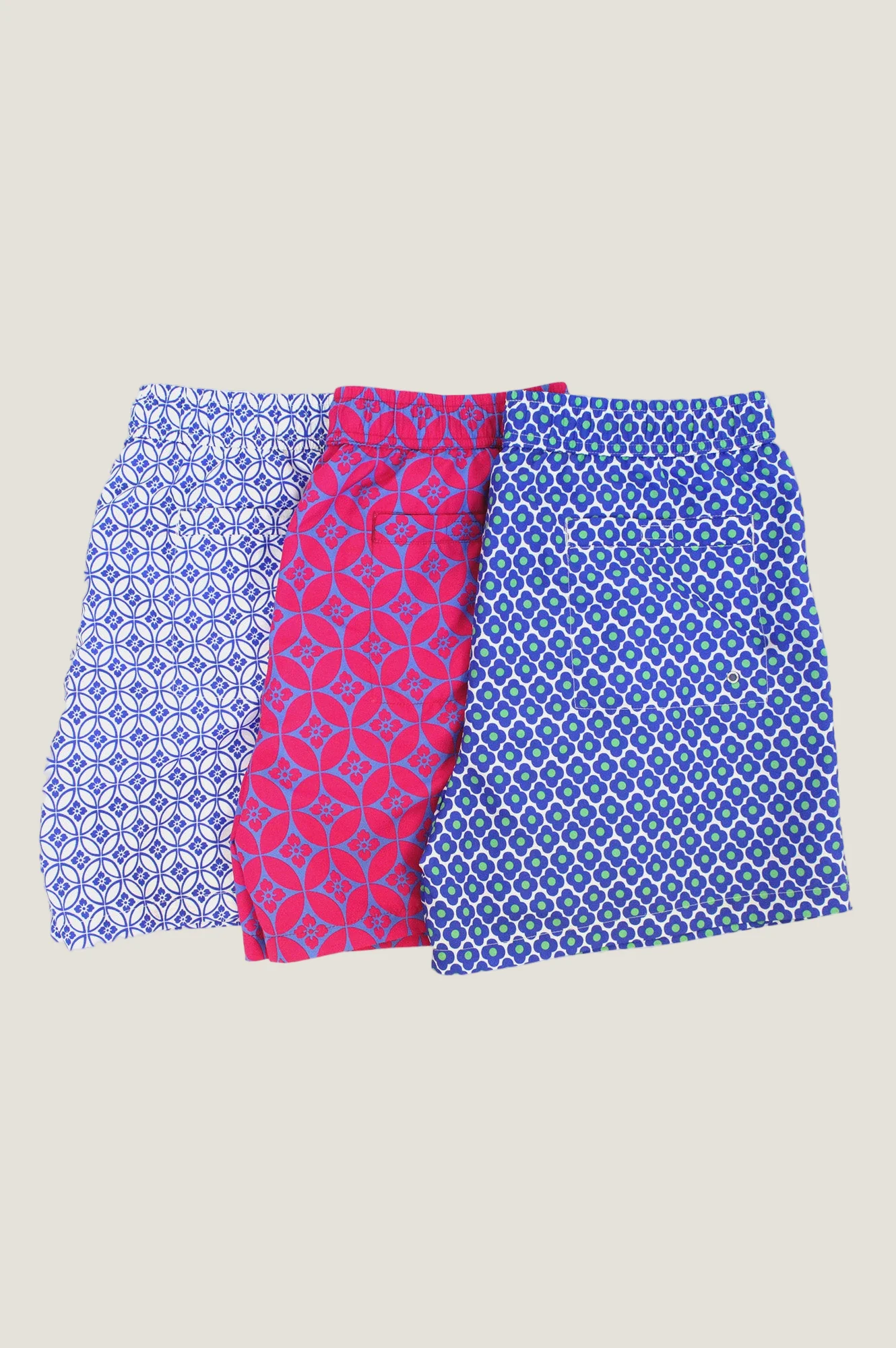Men's Recycled Swim Shorts | Geo Pink/Blue - Image 7