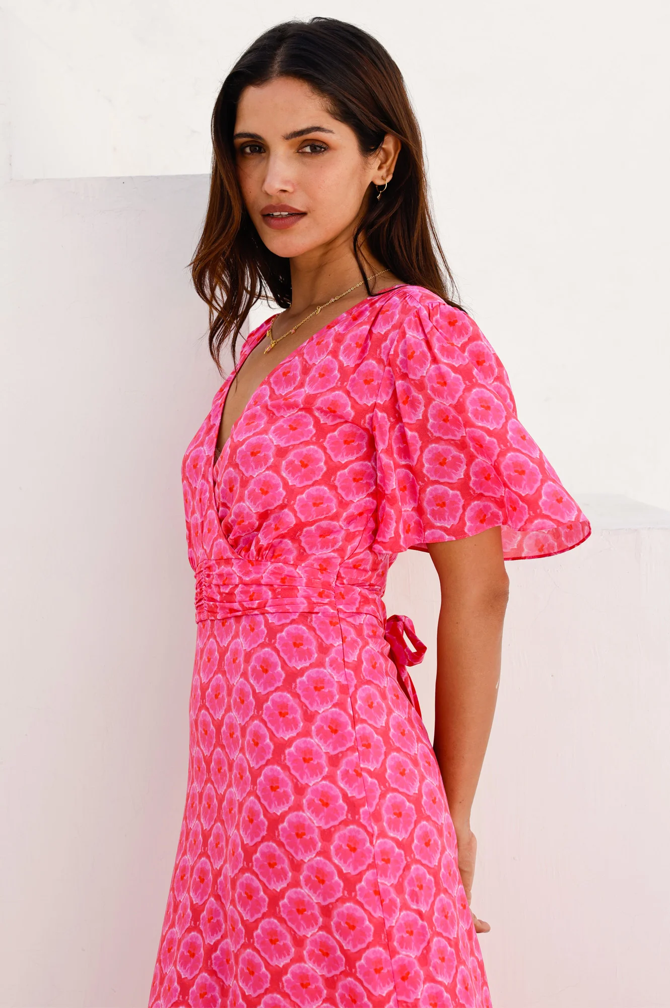 Mimi EcoVero™ Dress | Pink/Red - Image 4