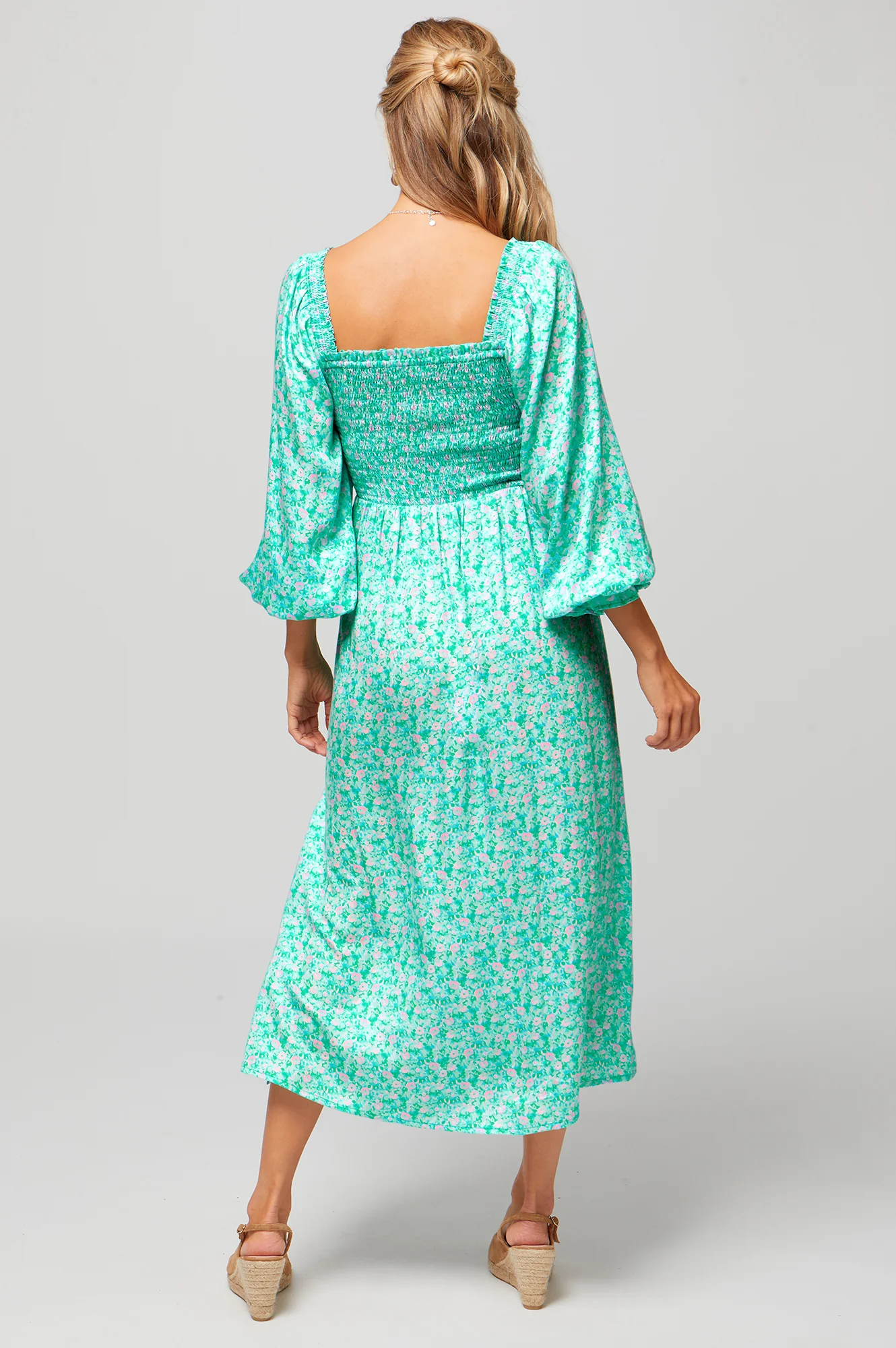 Nancy Tencel Dress | Meadow Bloom Green - Image 5