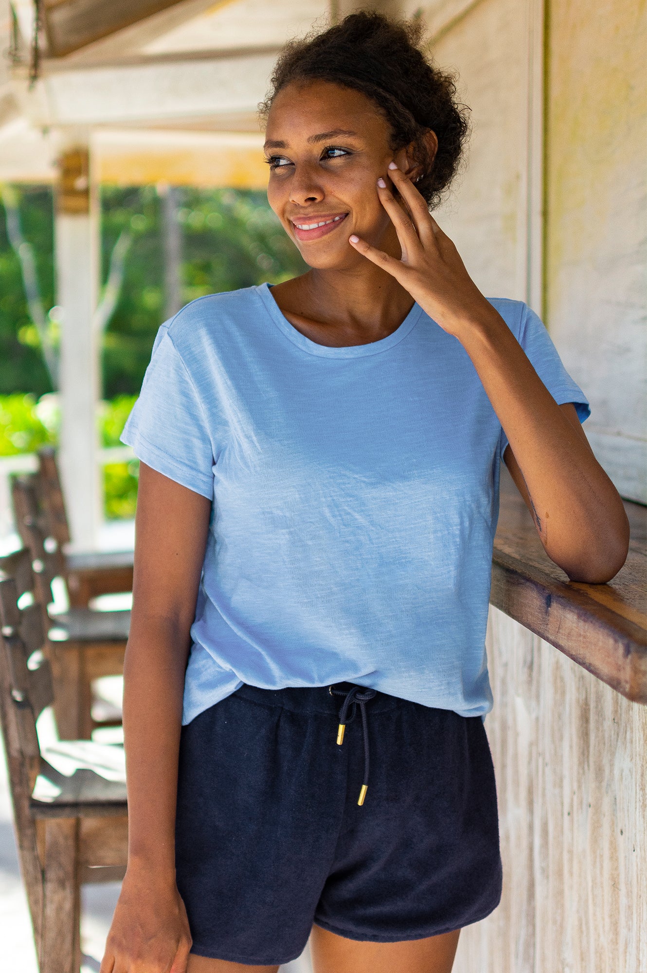 Organic Cotton T-Shirt | Blue - Image 3