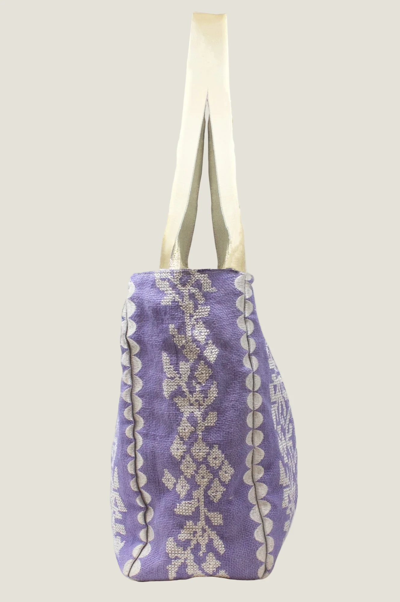 Paros Jute Bag | Cornflower/White - Image 6
