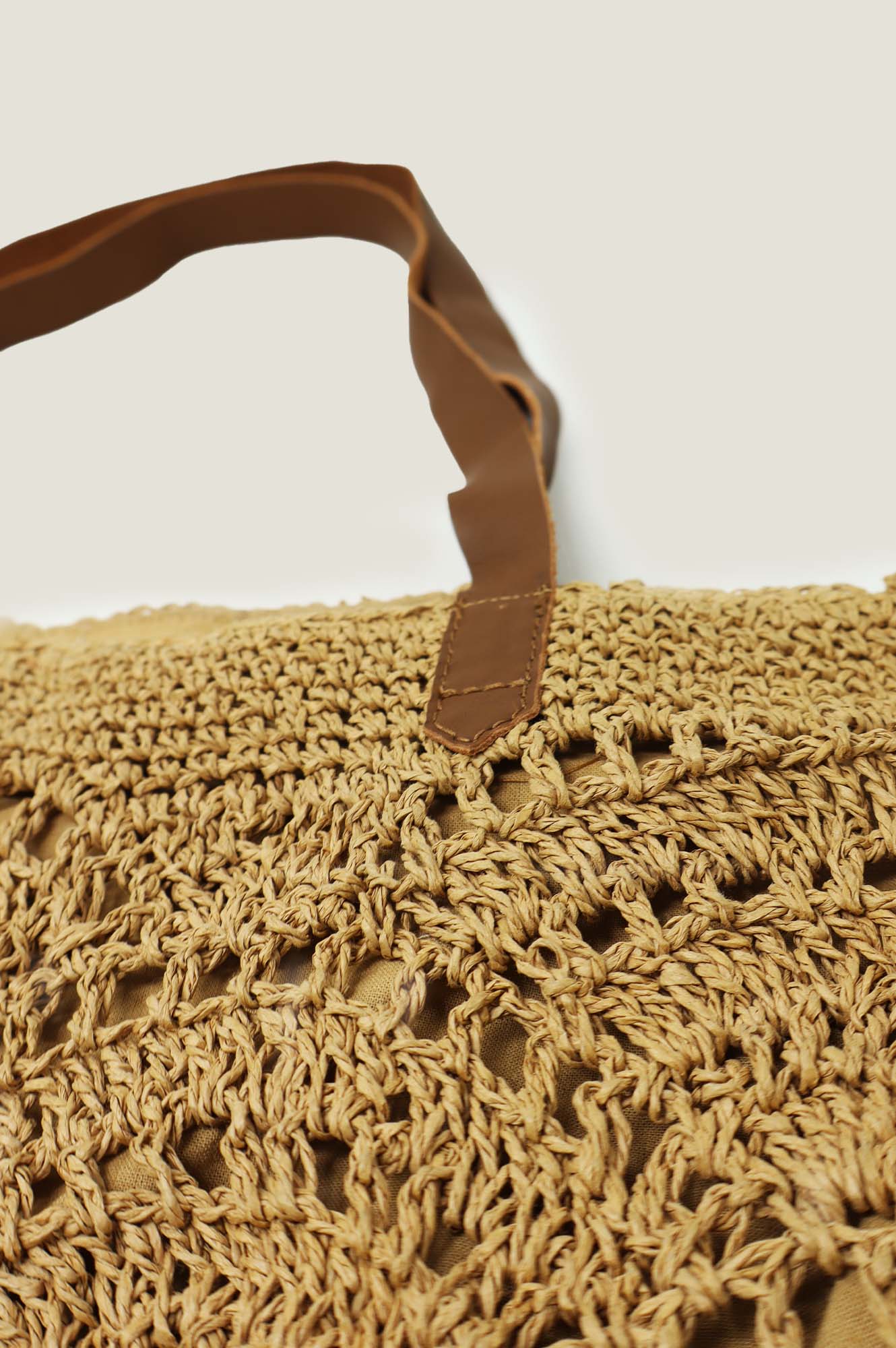 Raffia Crochet Beach Bag | Natural - Image 5