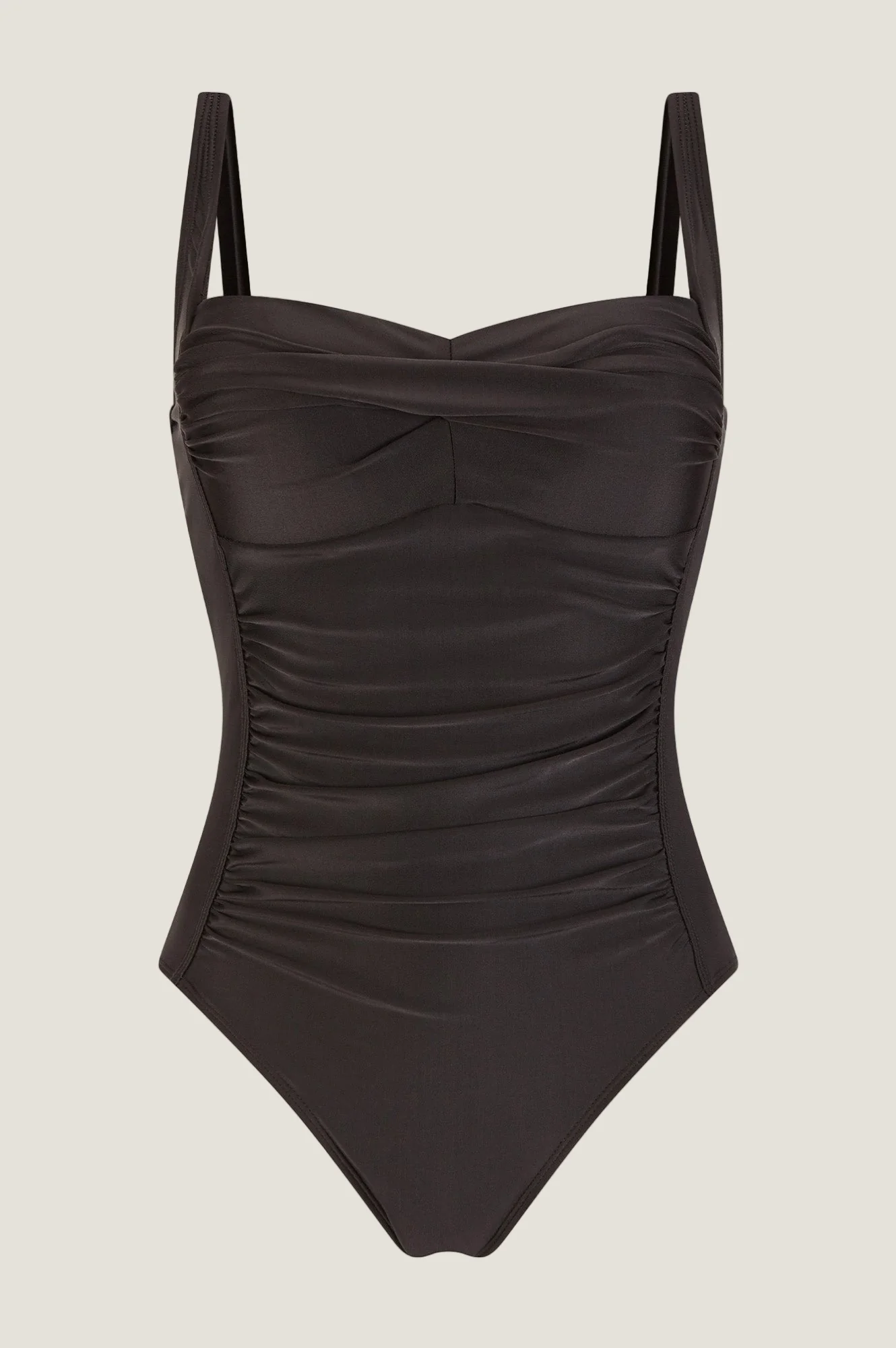 Recycled Ruched Swimsuit | Black - Image 7