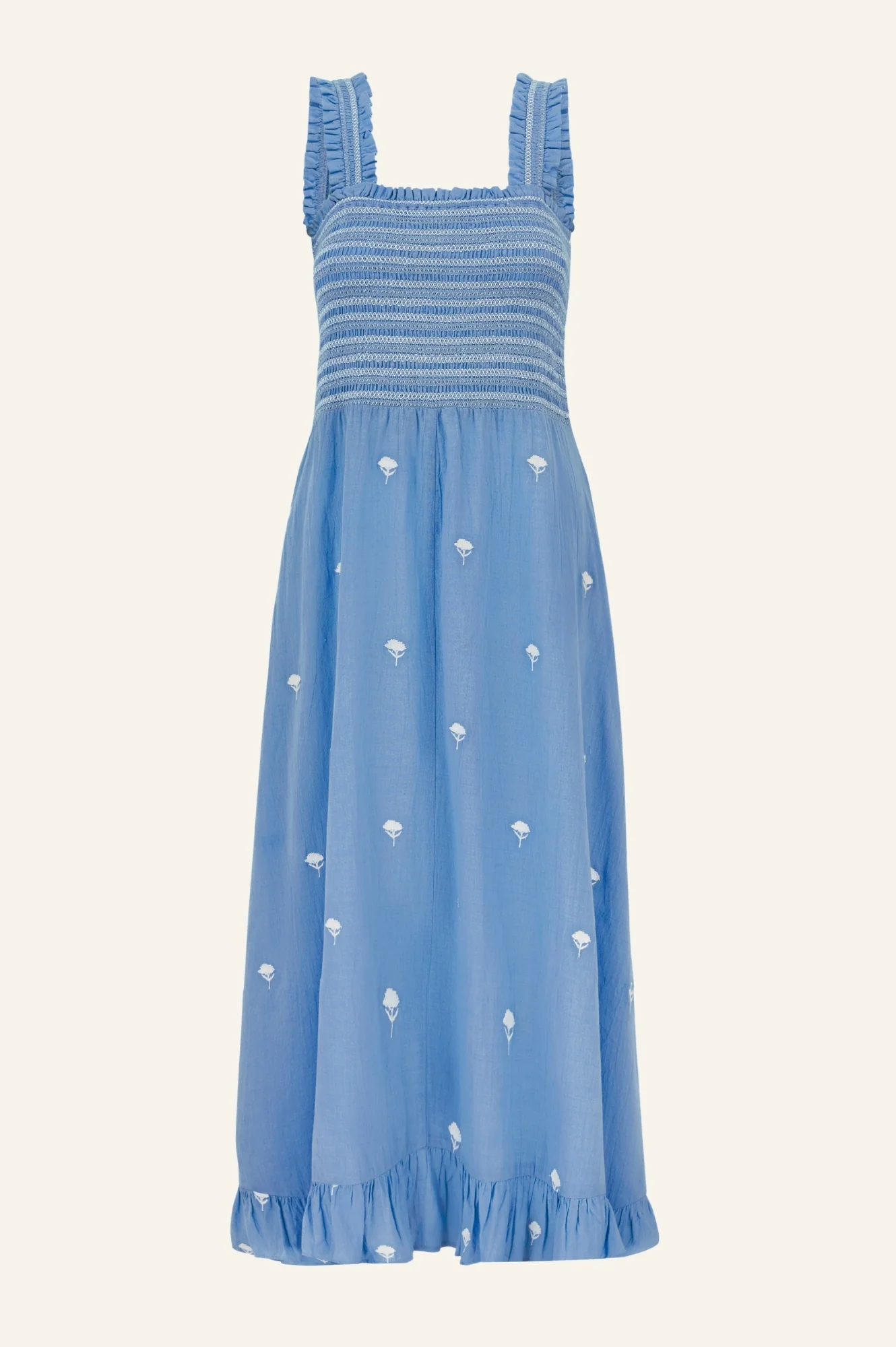 Rhianna Embroidered Dress | Cornflower - Image 6