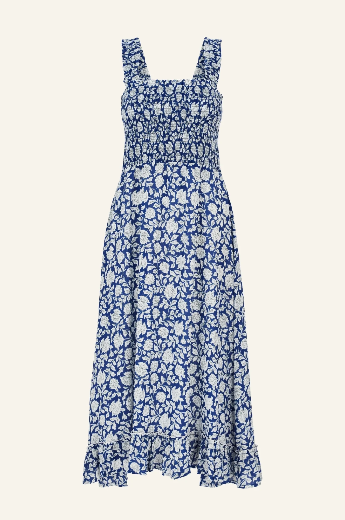 Rhianna Organic Cotton Dress | Navy/White - Image 9