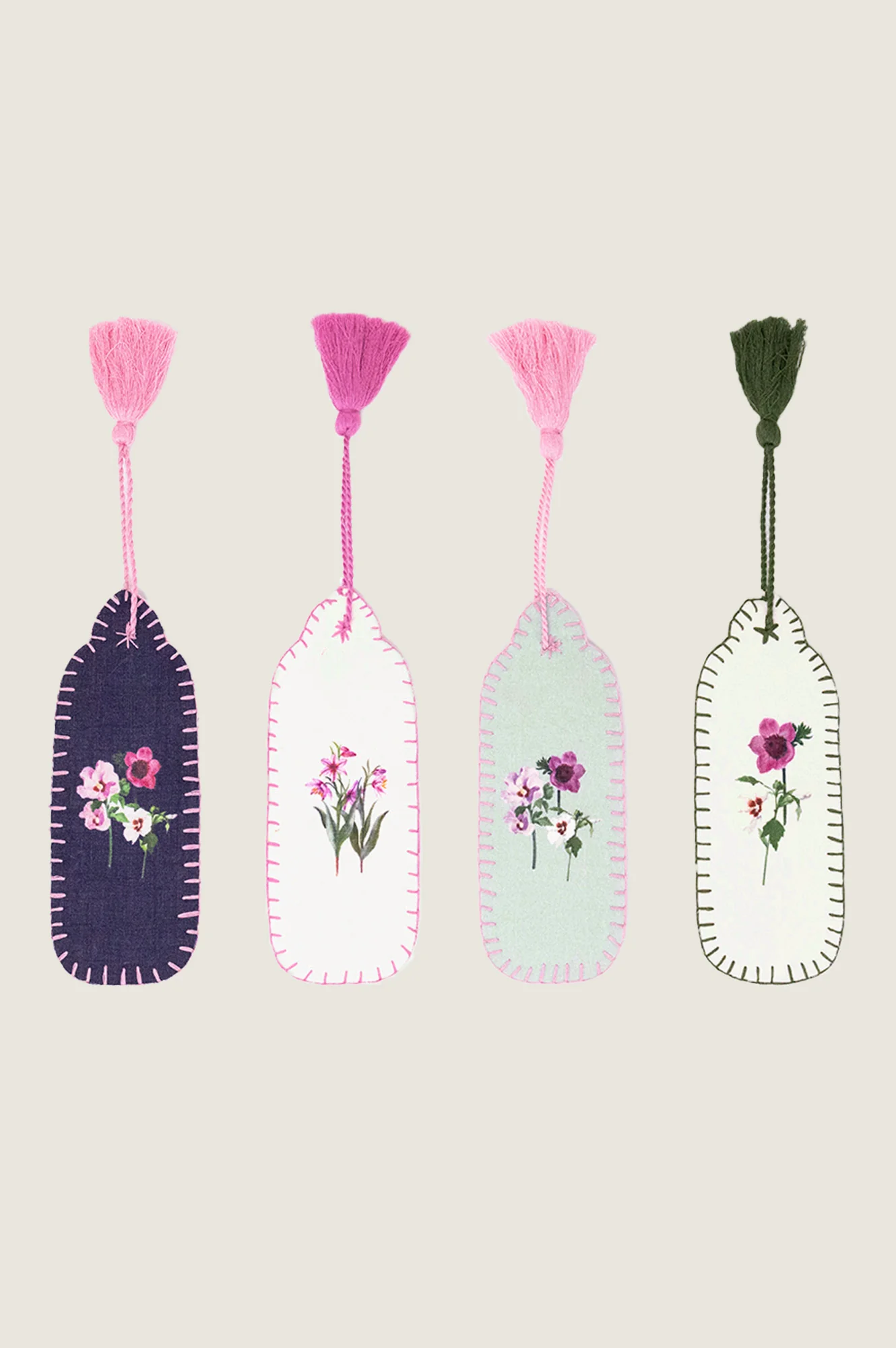 RHS Organic Cotton Printed Bookmark | Cream/Pink - Image 3
