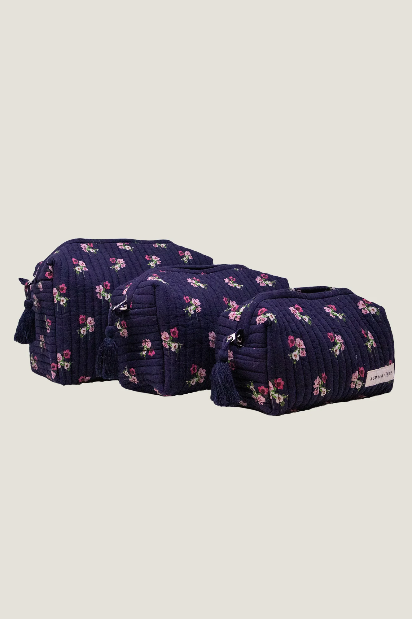 RHS Organic Cotton Printed Large Wash Bag  | Navy - Image 5