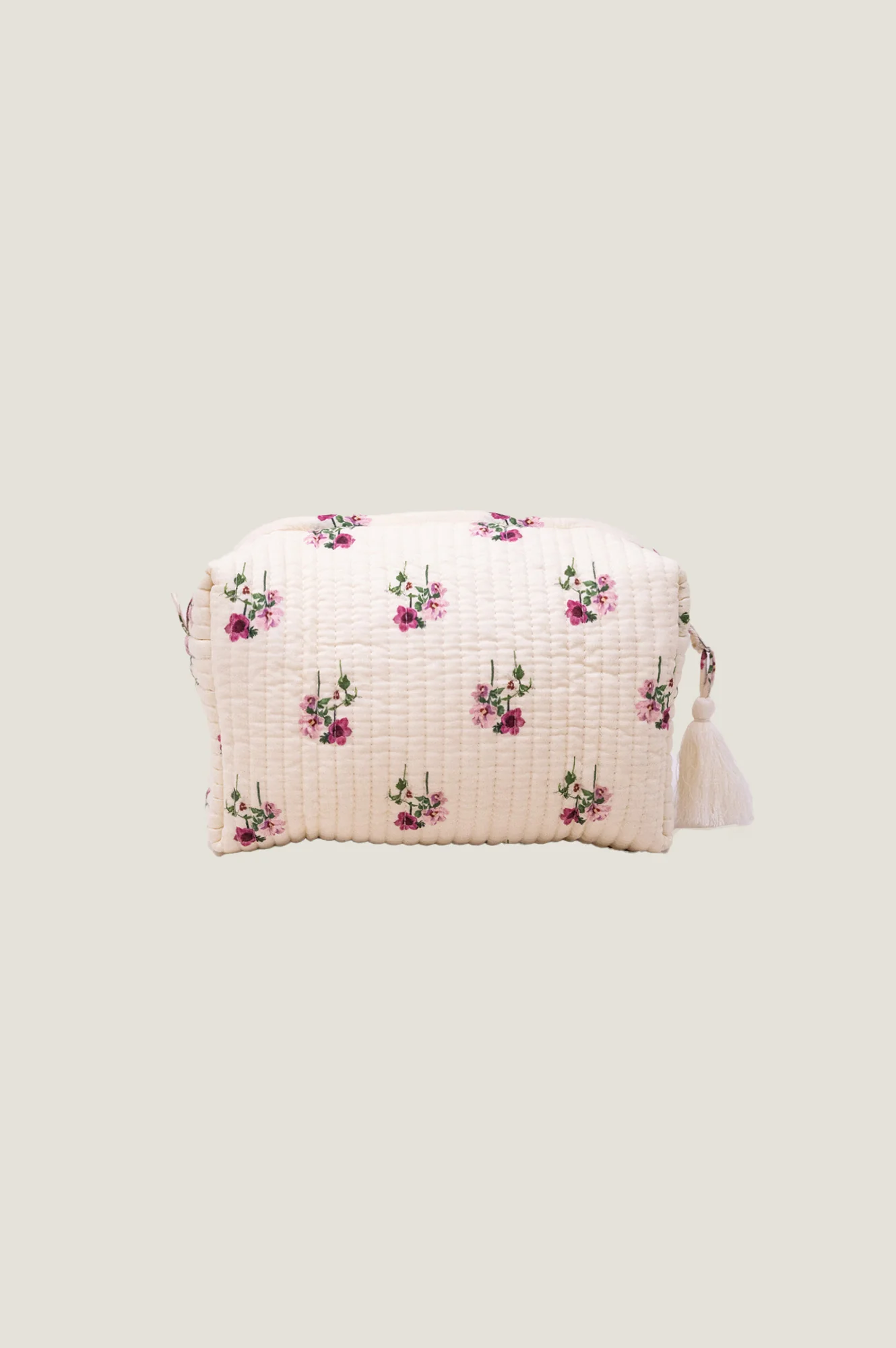 RHS Organic Cotton Printed Medium Wash Bag | Cream - Image 3
